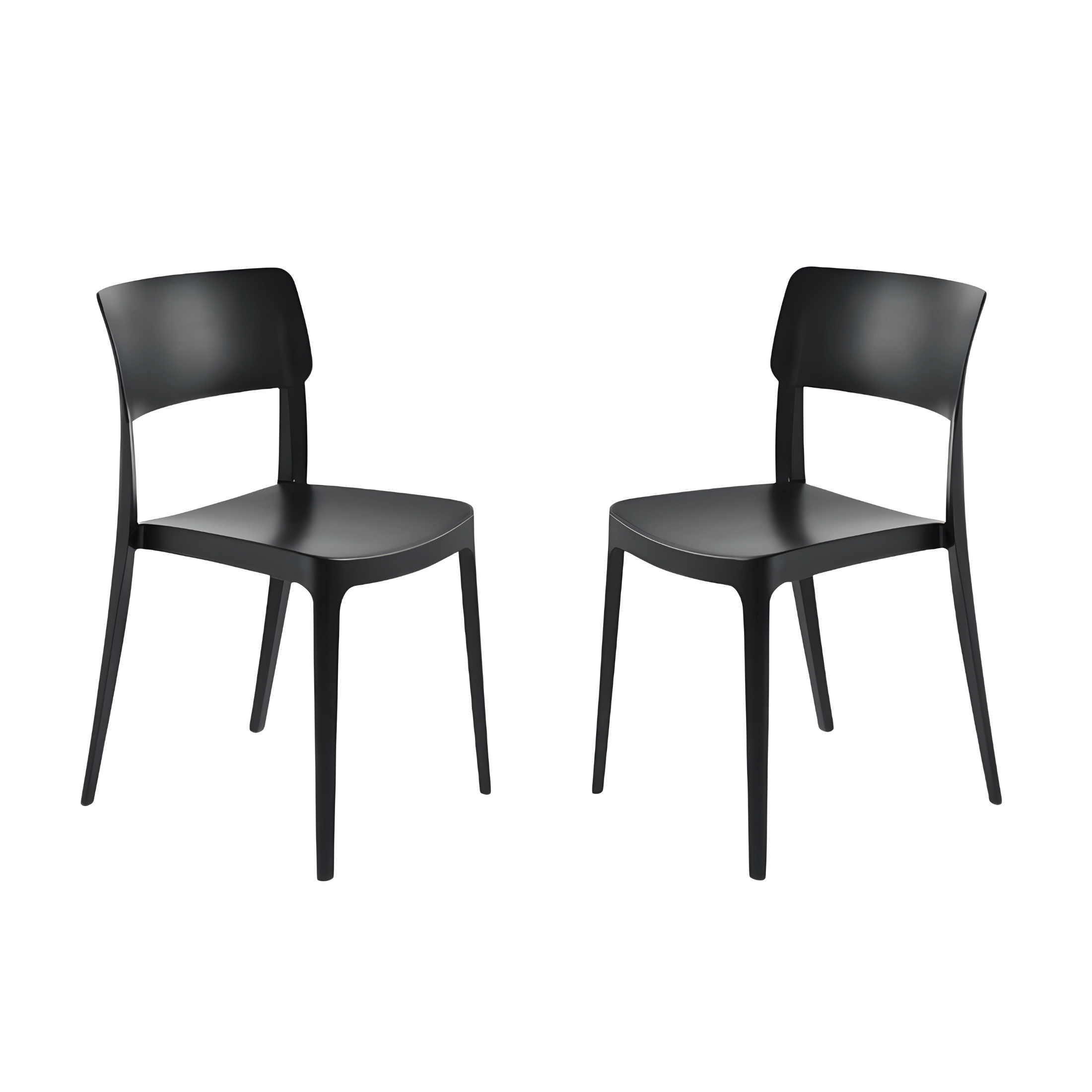 "Maribela" stackable chair set in polypropylene, 50x51 cm, 81h