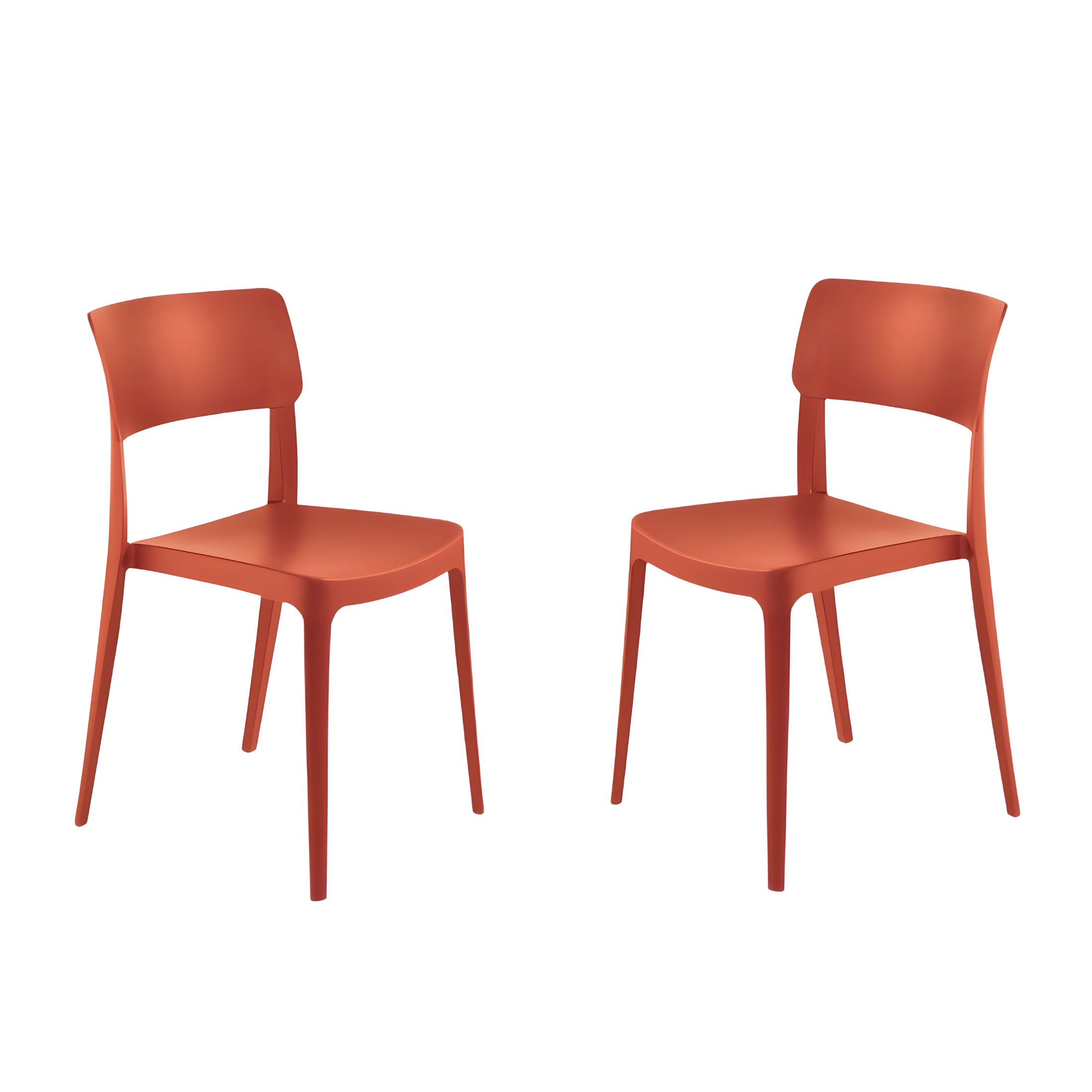 "Maribela" stackable chair set in polypropylene, 50x51 cm, 81h