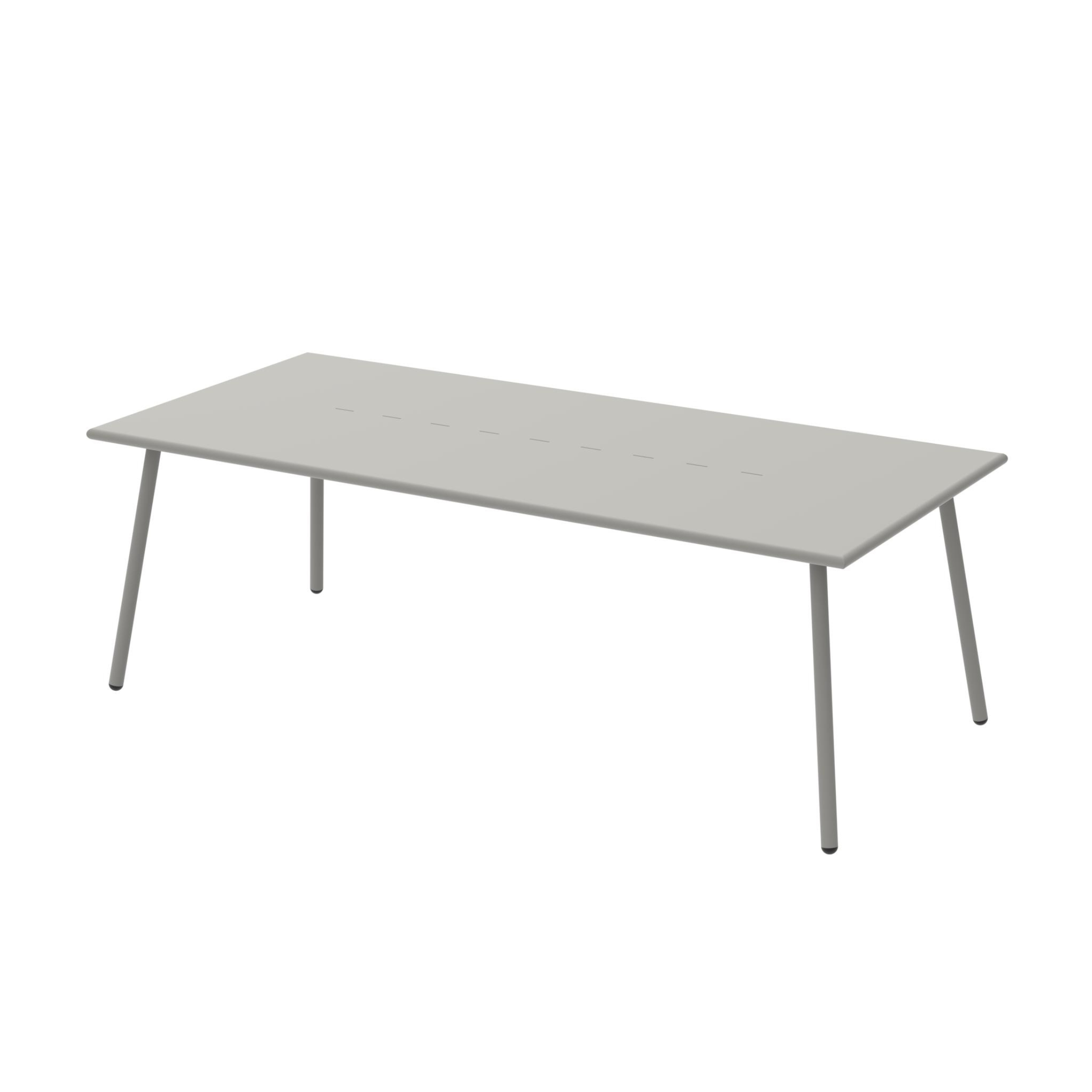 "Roma1" fixed painted metal table for modern garden