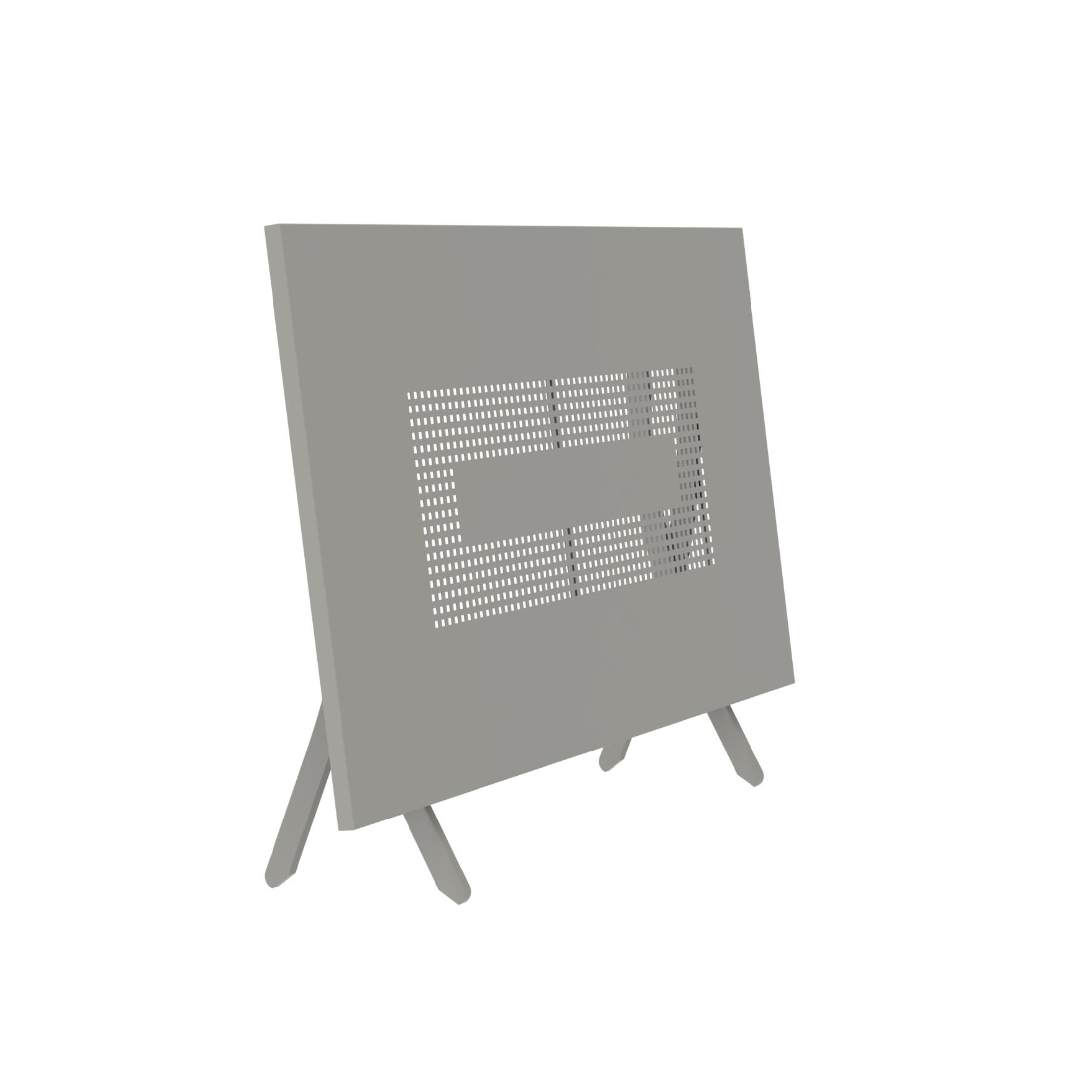 "Vegas" folding rectangular garden table in galvanized metal, 75 cm high.