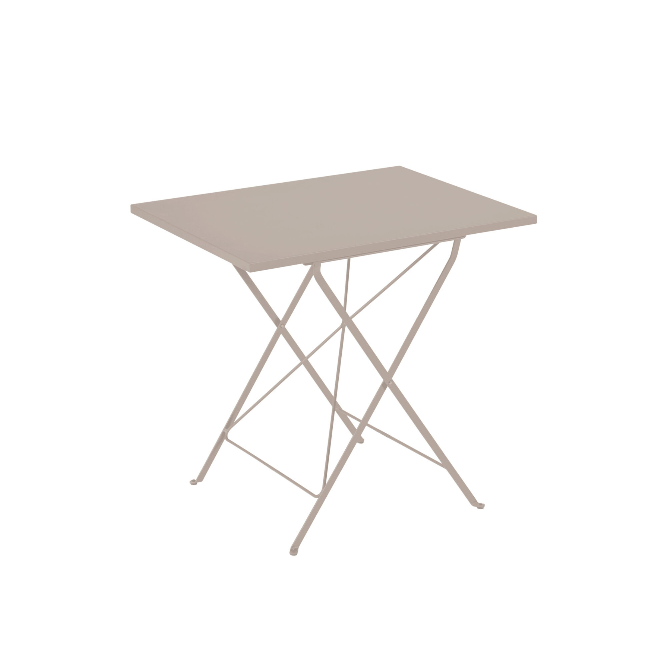 "Step" folding square table in galvanized metal for the garden, height 75 cm