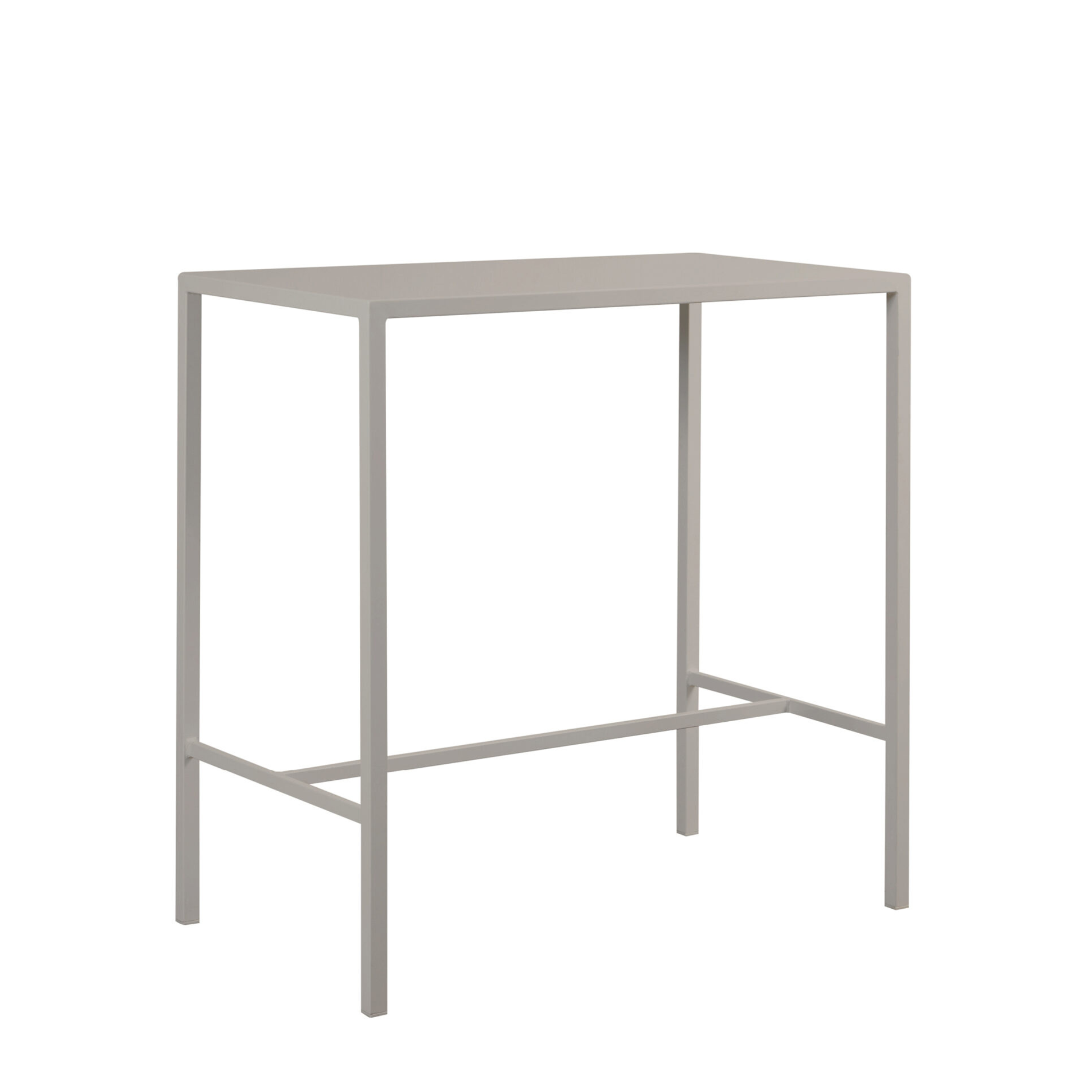 Mesa alta "Seaside" de metal pintado para bares y jardines modernos, h 110 cm