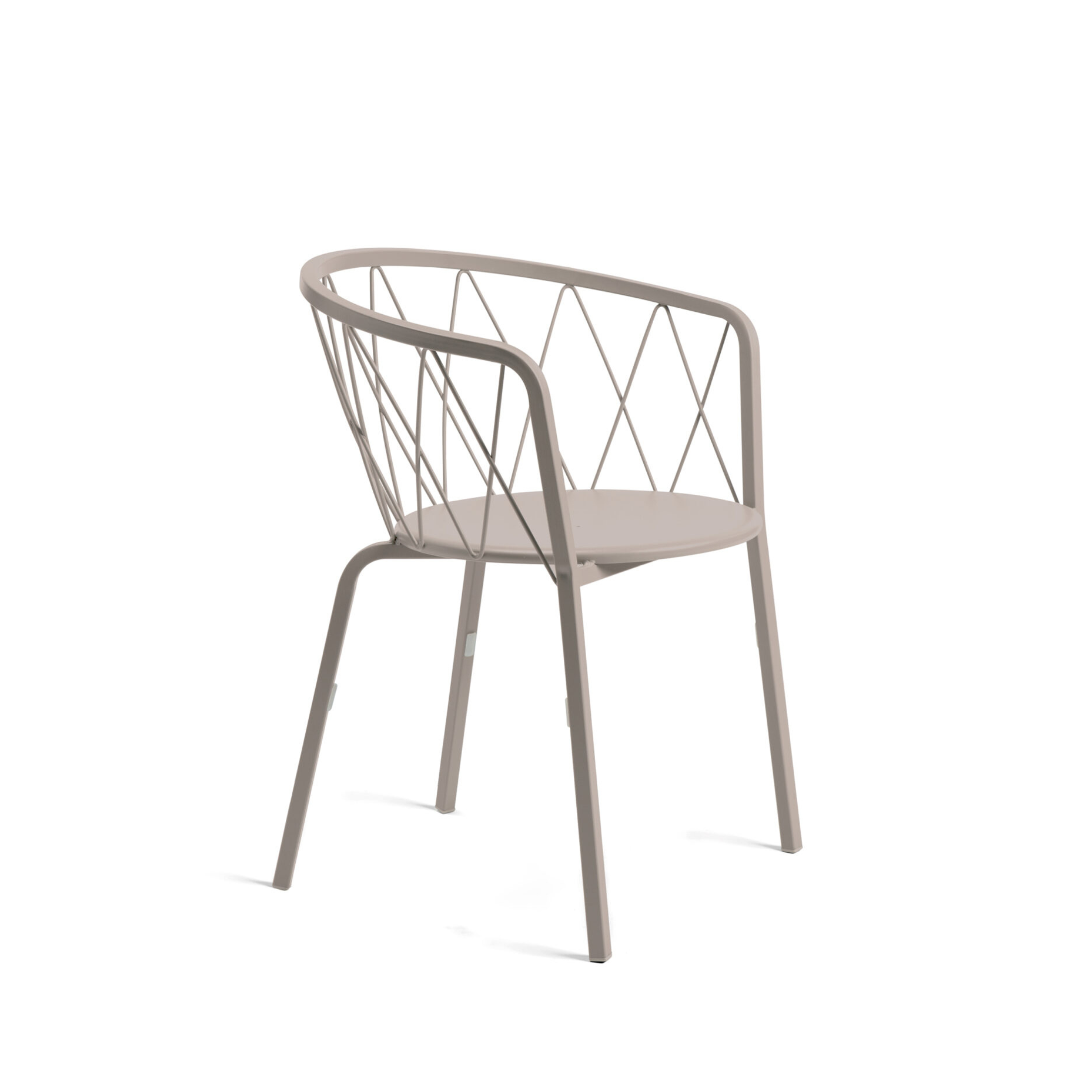 Set of stackable painted metal garden chairs "Daisy" 57x55 cm 75h