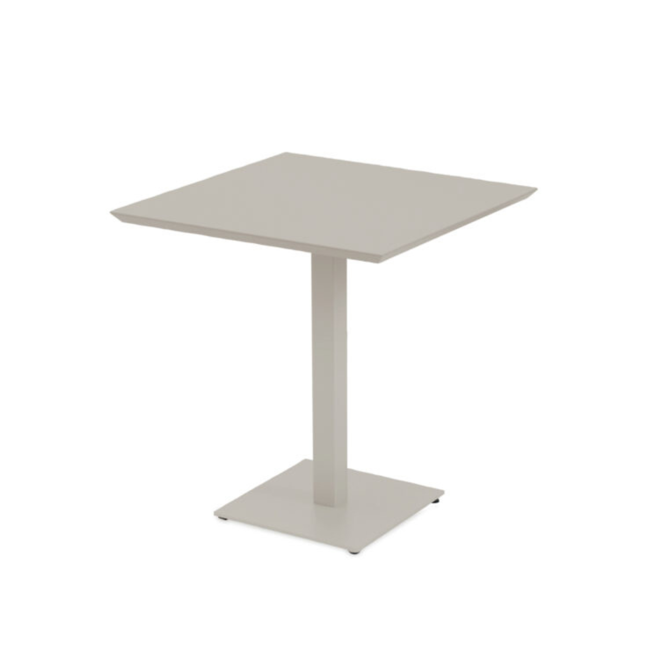 Mogan square galvanized metal garden table, 75 cm high