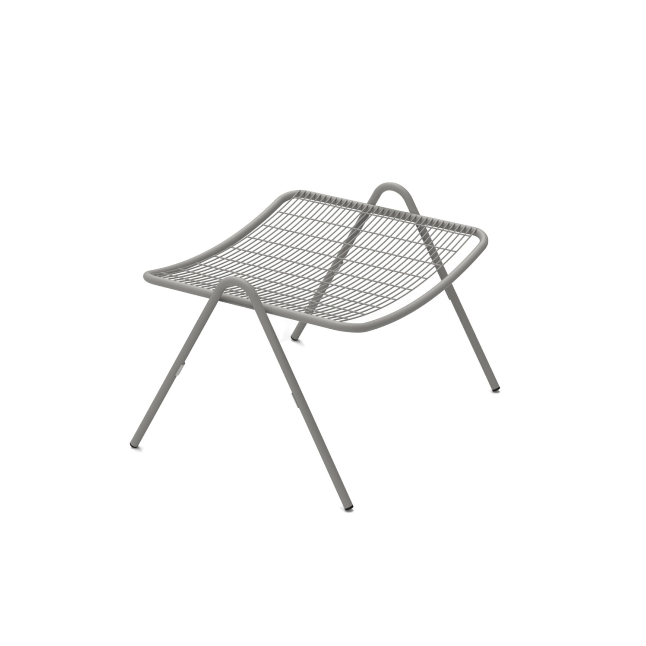 "Roma" painted metal footrest, low garden stool, 65x54 cm, 44h