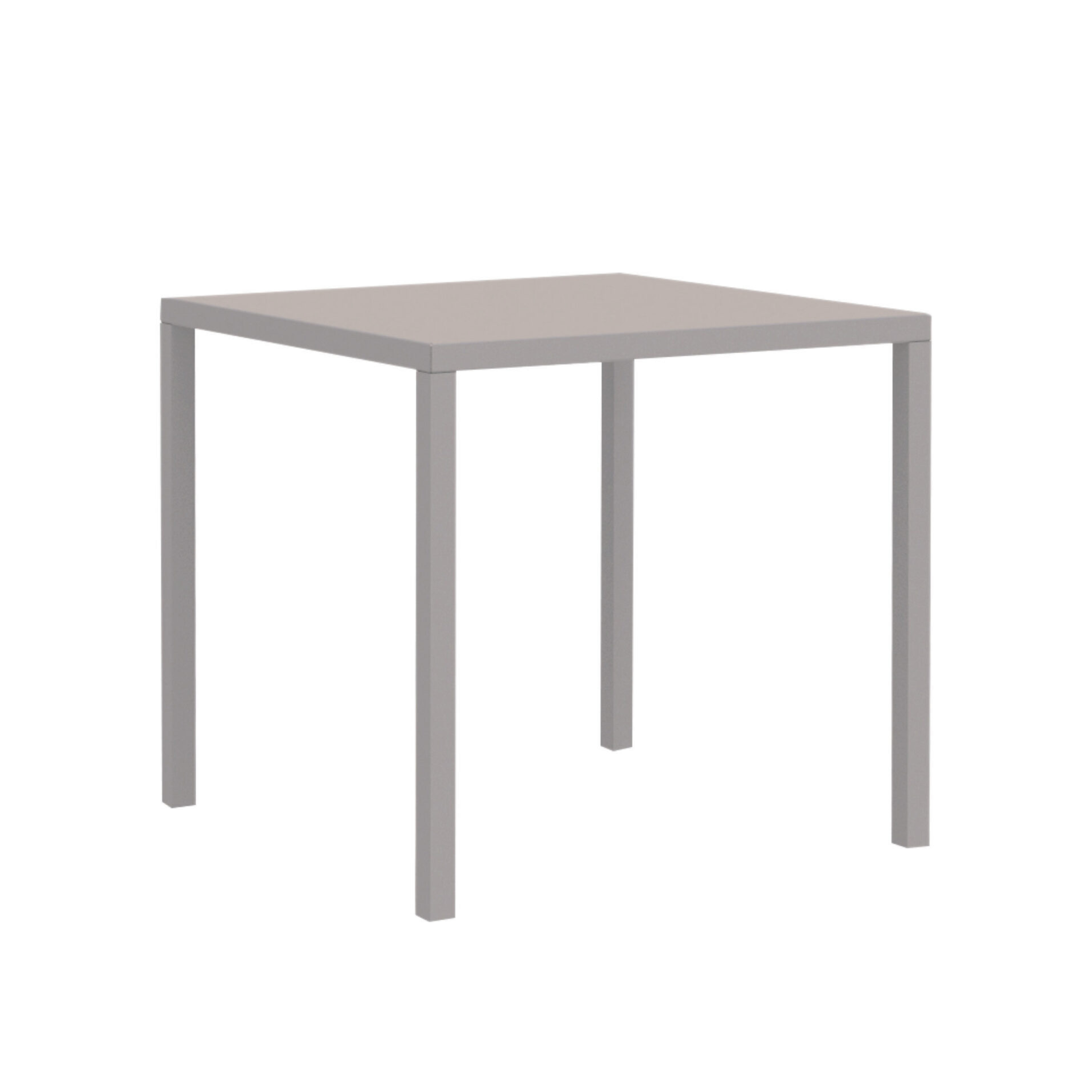 "Quatris" modern fixed square metal table for bars and gardens, stackable, height 75 cm.