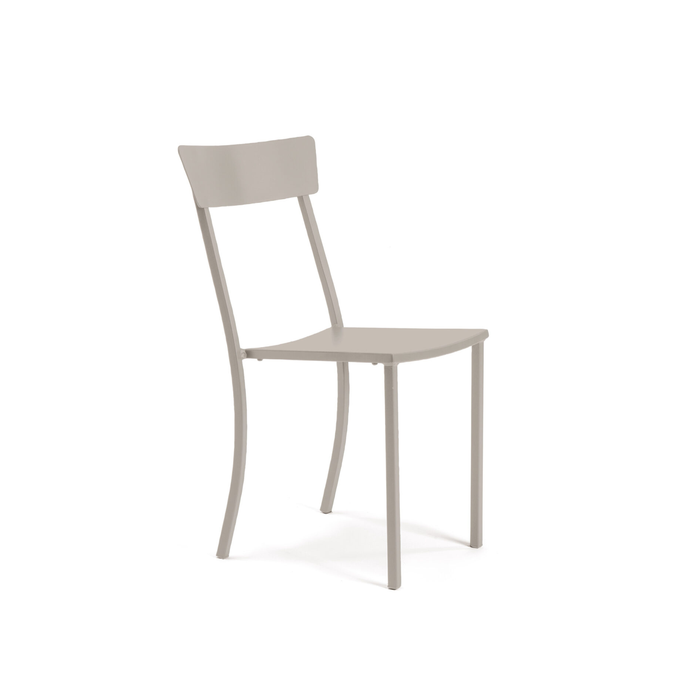 Set of modern stackable garden chairs in painted metal "Mogan" 47x52 cm 85h