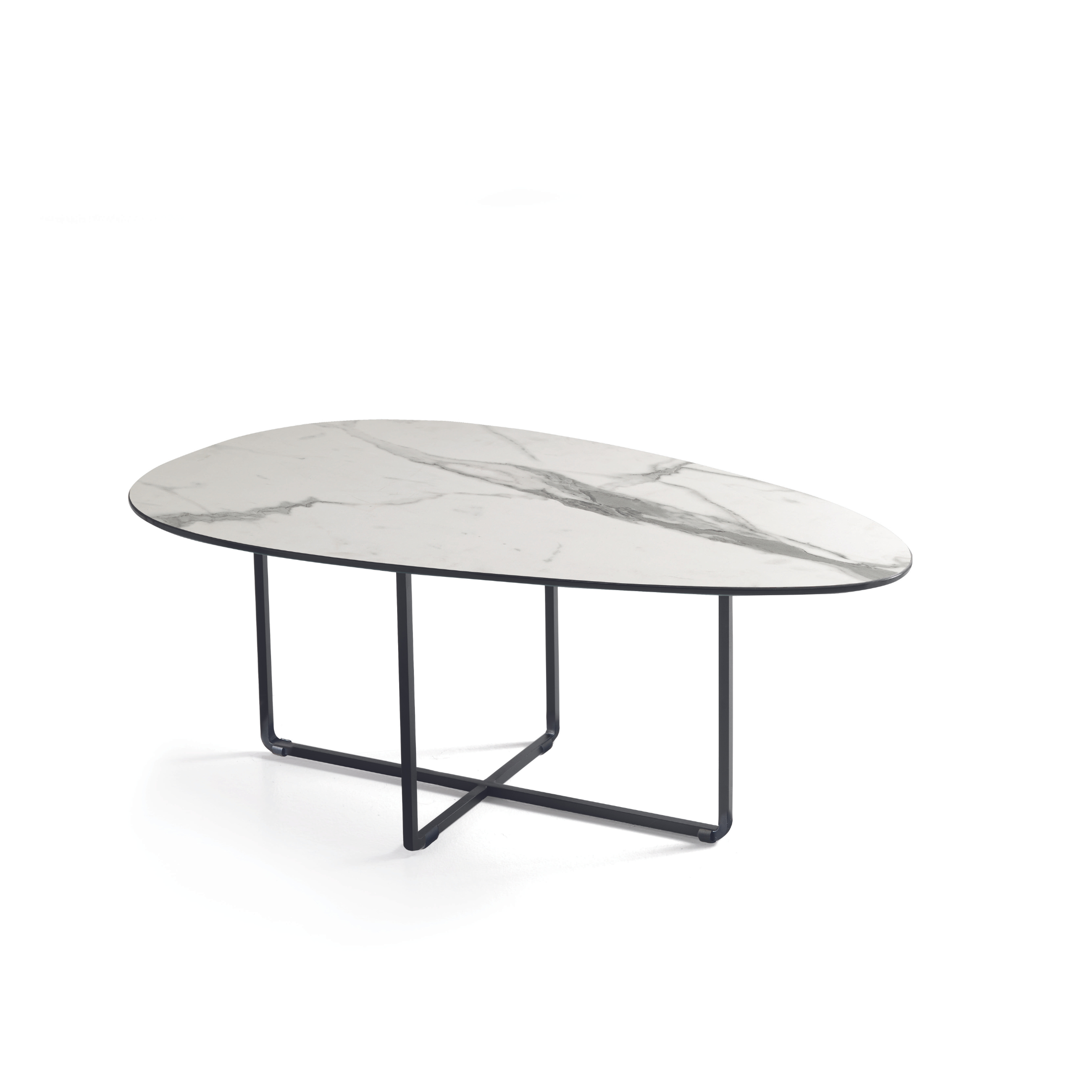 Modern "Jason" living room coffee table with metal frame