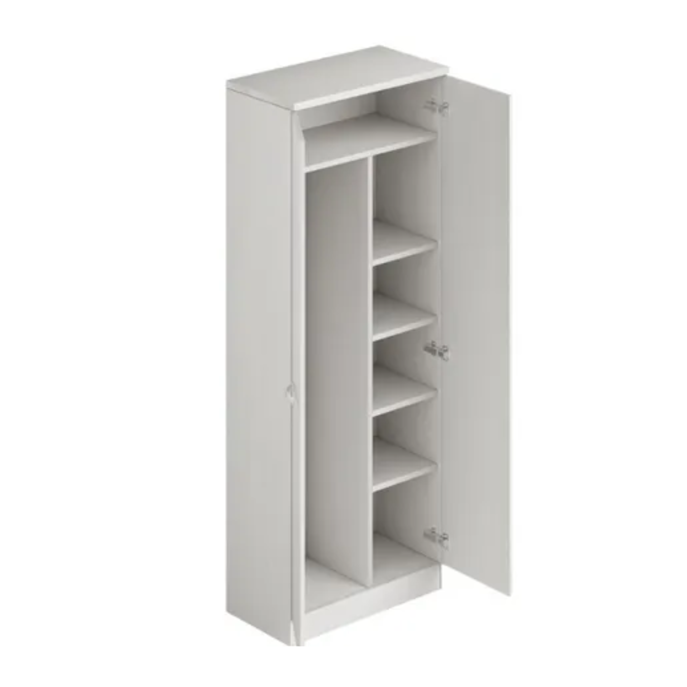 Modern "Gin" multipurpose wardrobe with 2 doors and shelves, 71x38 cm, 182 cm high.
