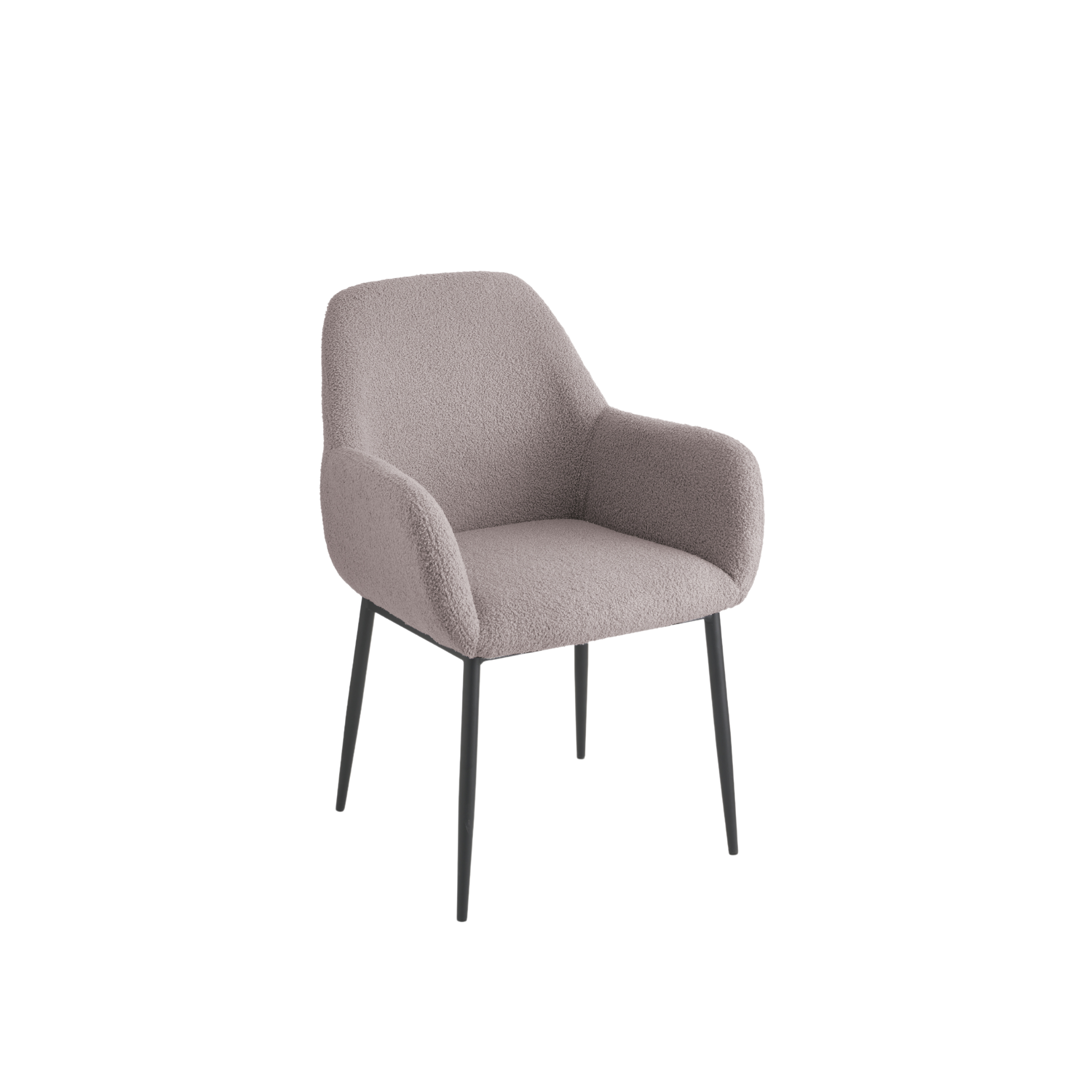 Set of "Tessandro" dining chairs in padded fabric, 60x62 cm, 85 cm high.