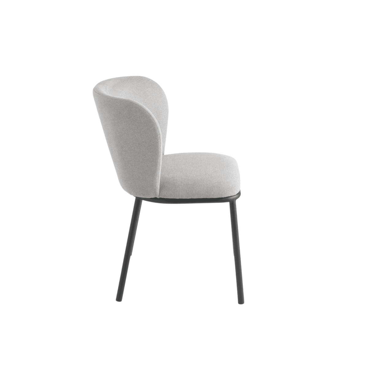 Set di sedie da pranzo "Riva" in tessuto imbottite con struttura in metallo cm 52x57 80h - MondoViro