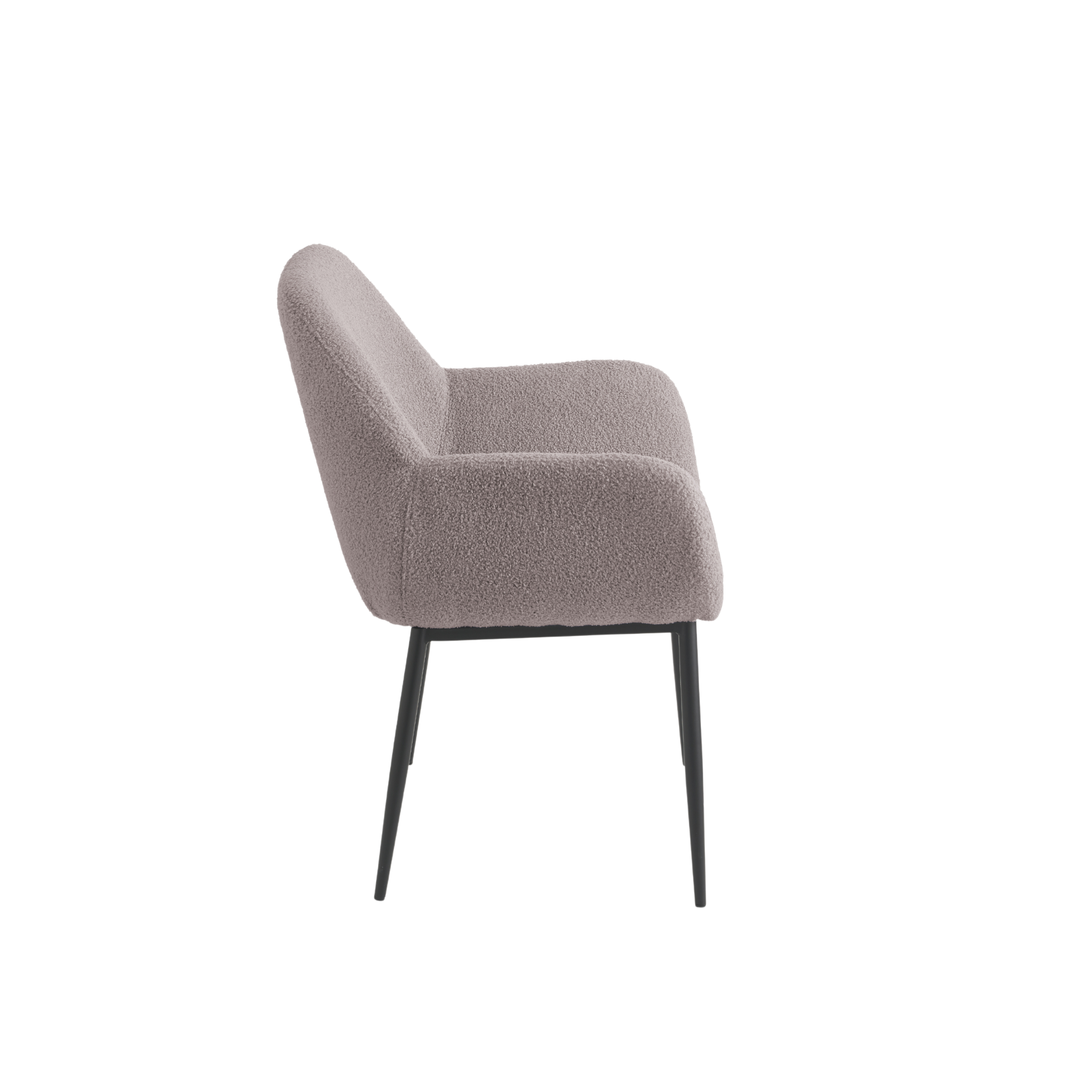 Set of "Tessandro" dining chairs in padded fabric, 60x62 cm, 85 cm high.