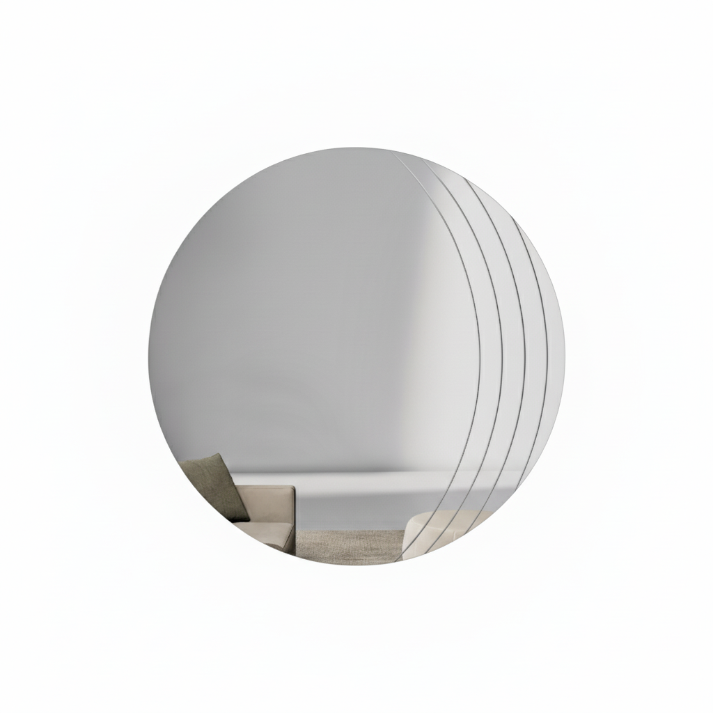 Elegant "Mochi" wall mirror with side engravings