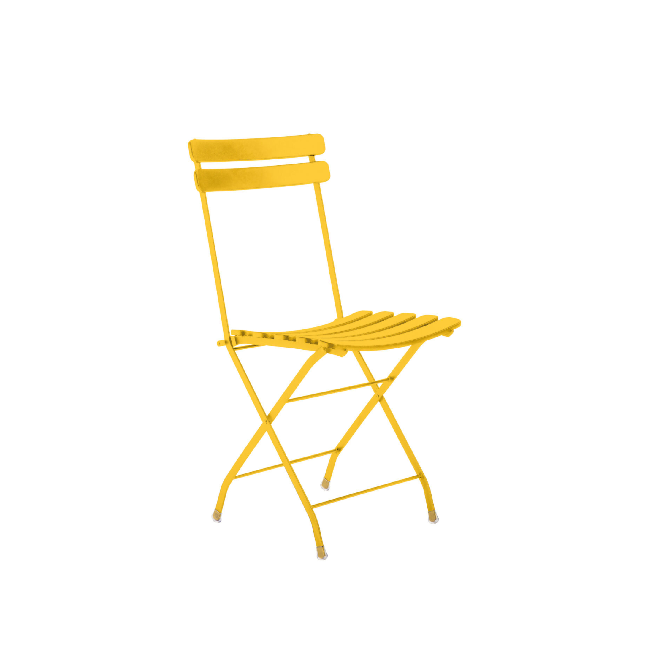 Set of modern folding "Step" chairs in painted metal for the garden