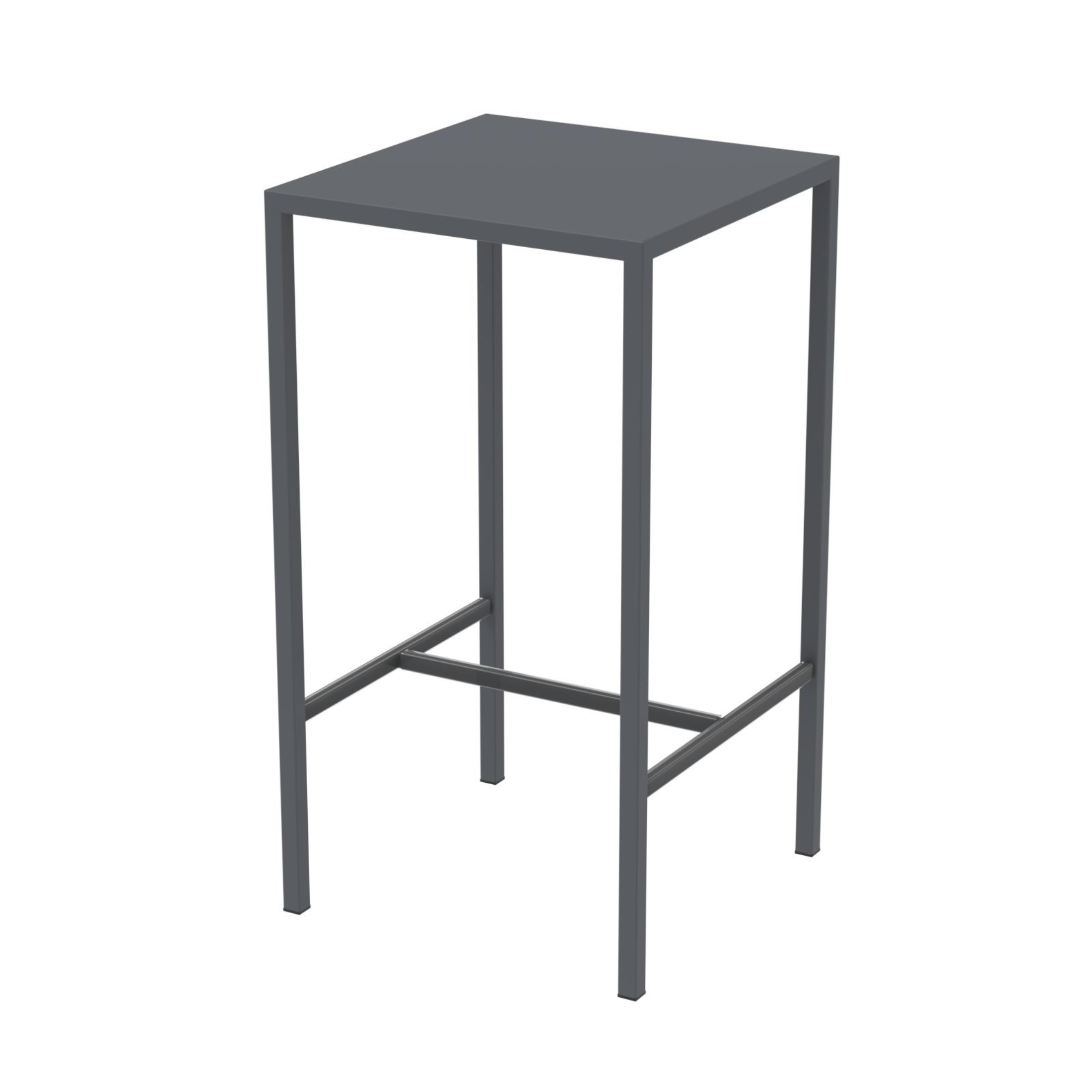 Mesa alta "Seaside" de metal pintado para bares y jardines modernos, h 110 cm