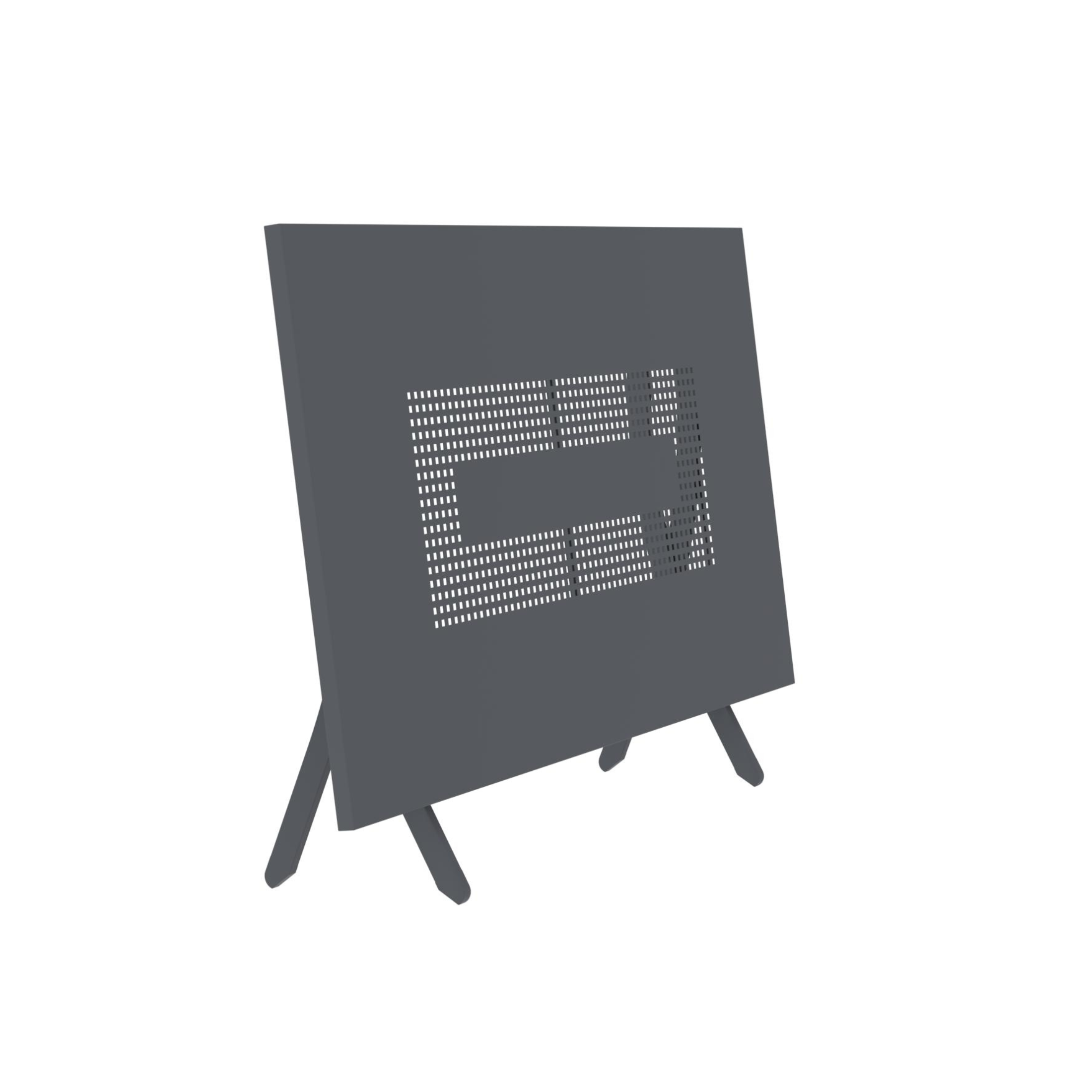 "Vegas" folding rectangular garden table in galvanized metal, 75 cm high.