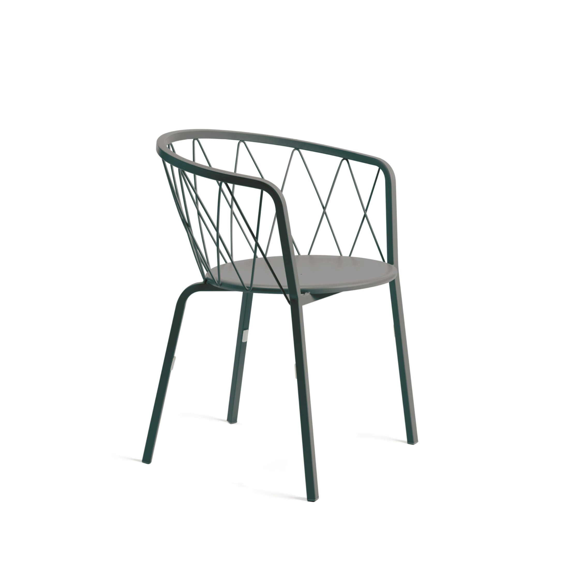 Set of stackable painted metal garden chairs "Daisy" 57x55 cm 75h