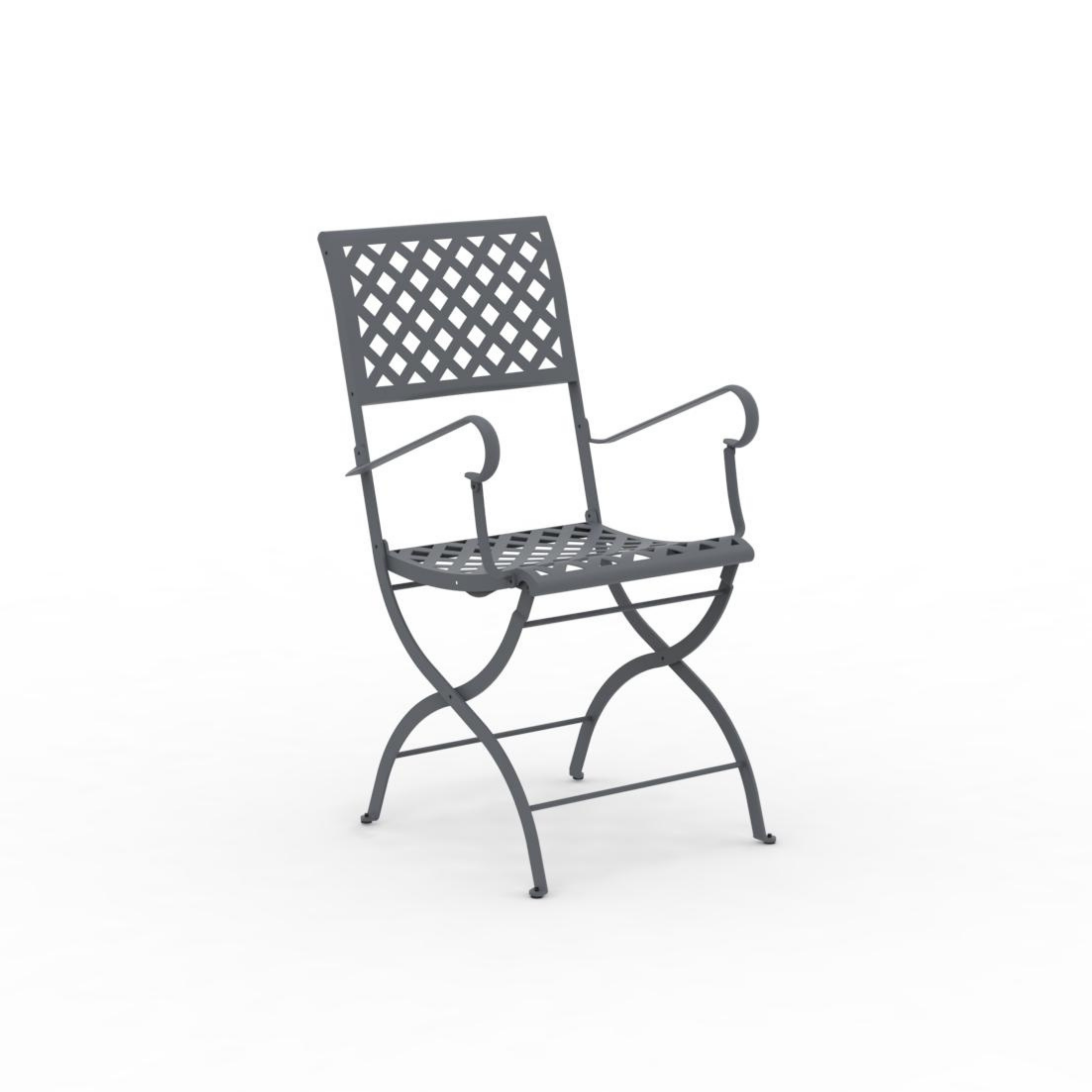 Set of "Springtime" folding metal garden chairs, 52x56 cm, 90 cm high.