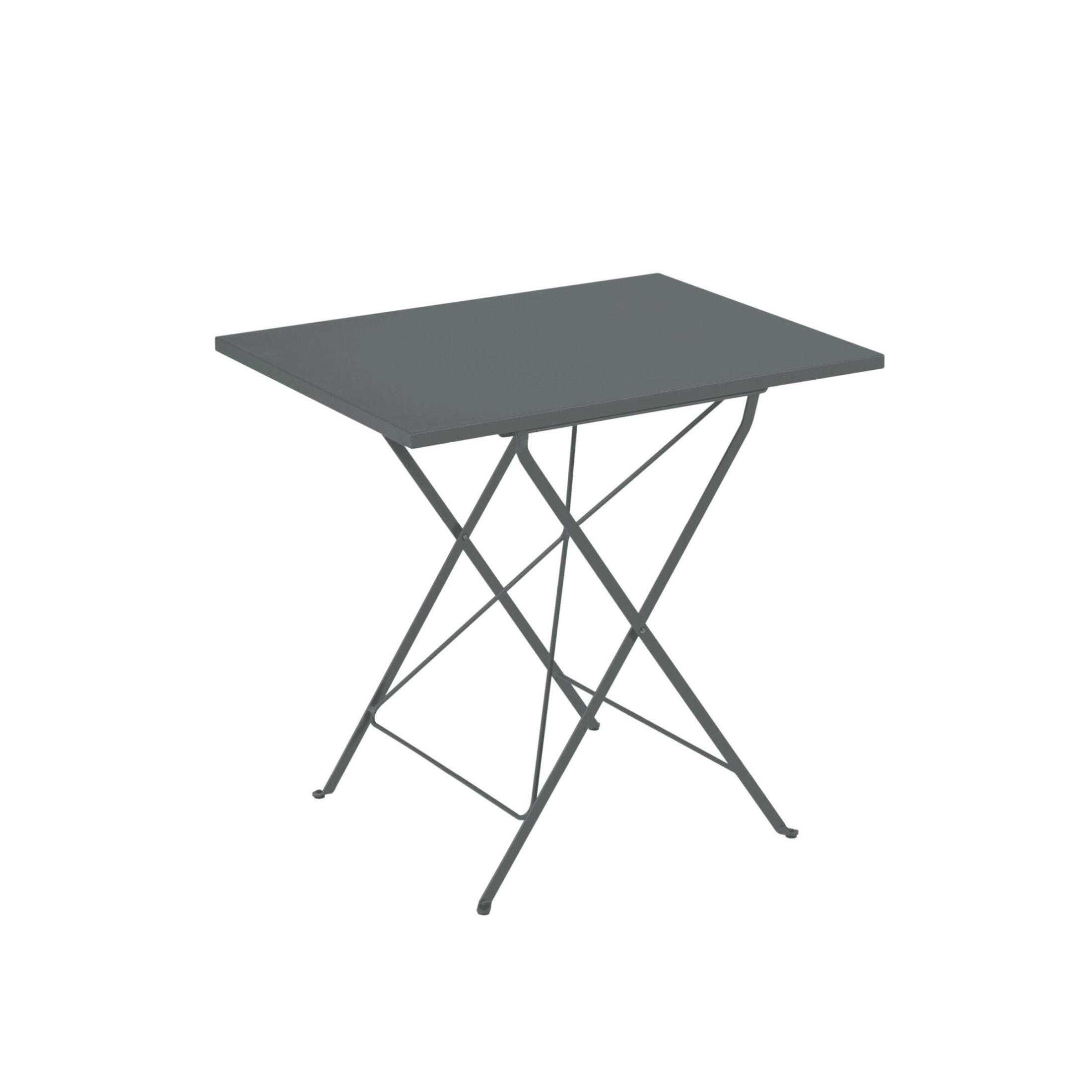 "Step" folding square table in galvanized metal for the garden, height 75 cm