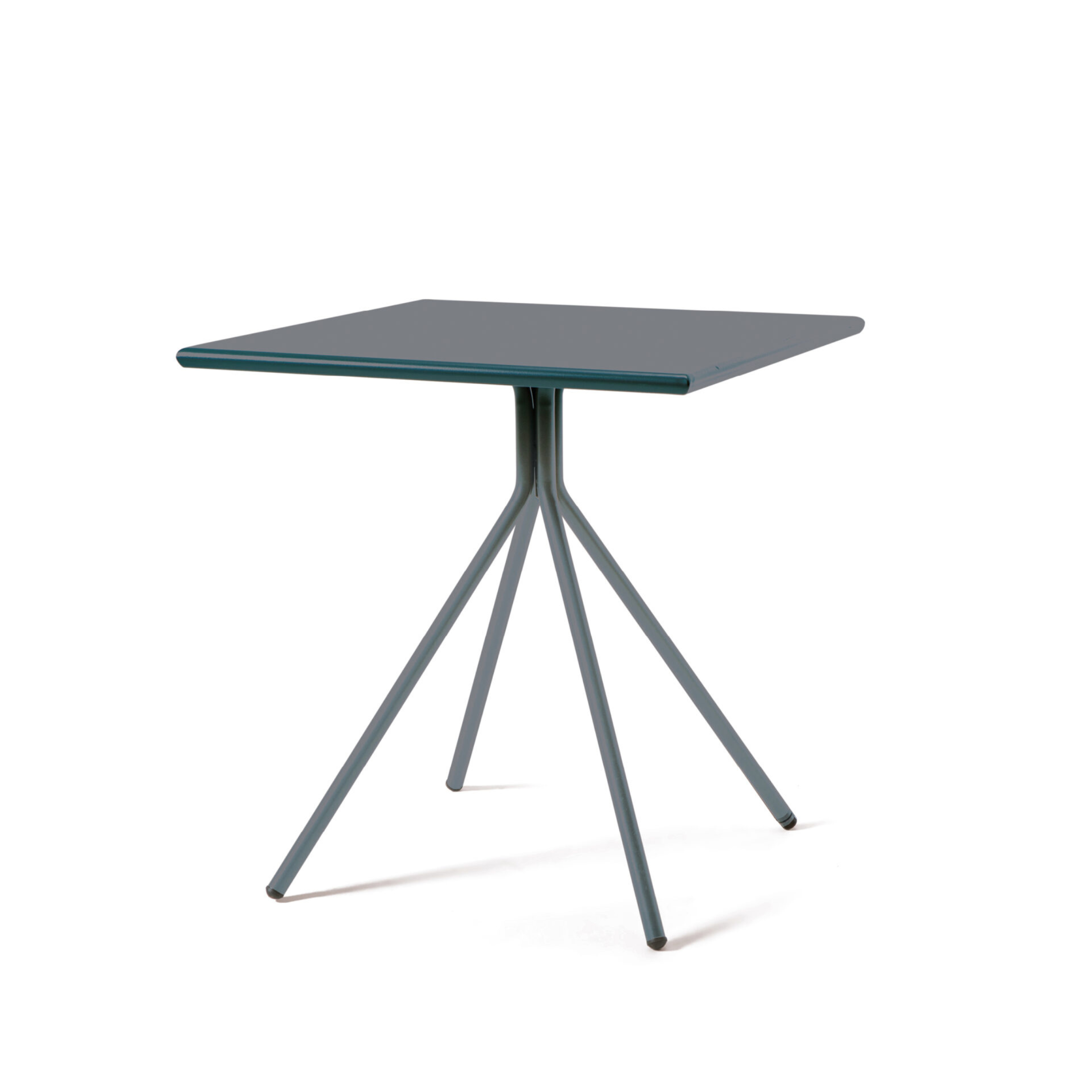 "Twist19" square galvanized metal table for bars and gardens, height 75 cm