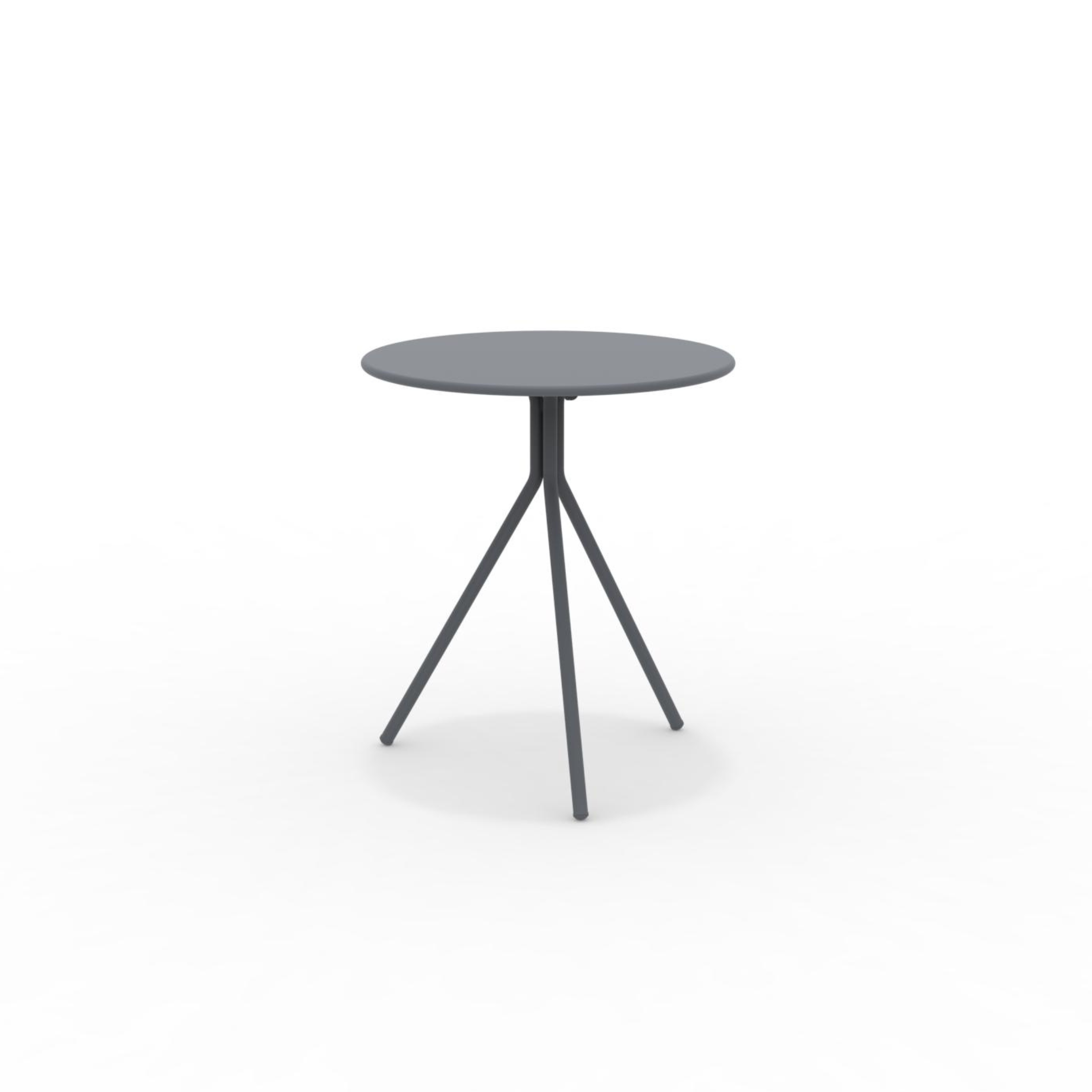 Twist15 round galvanized metal garden table, 75 cm high, can be dismantled.