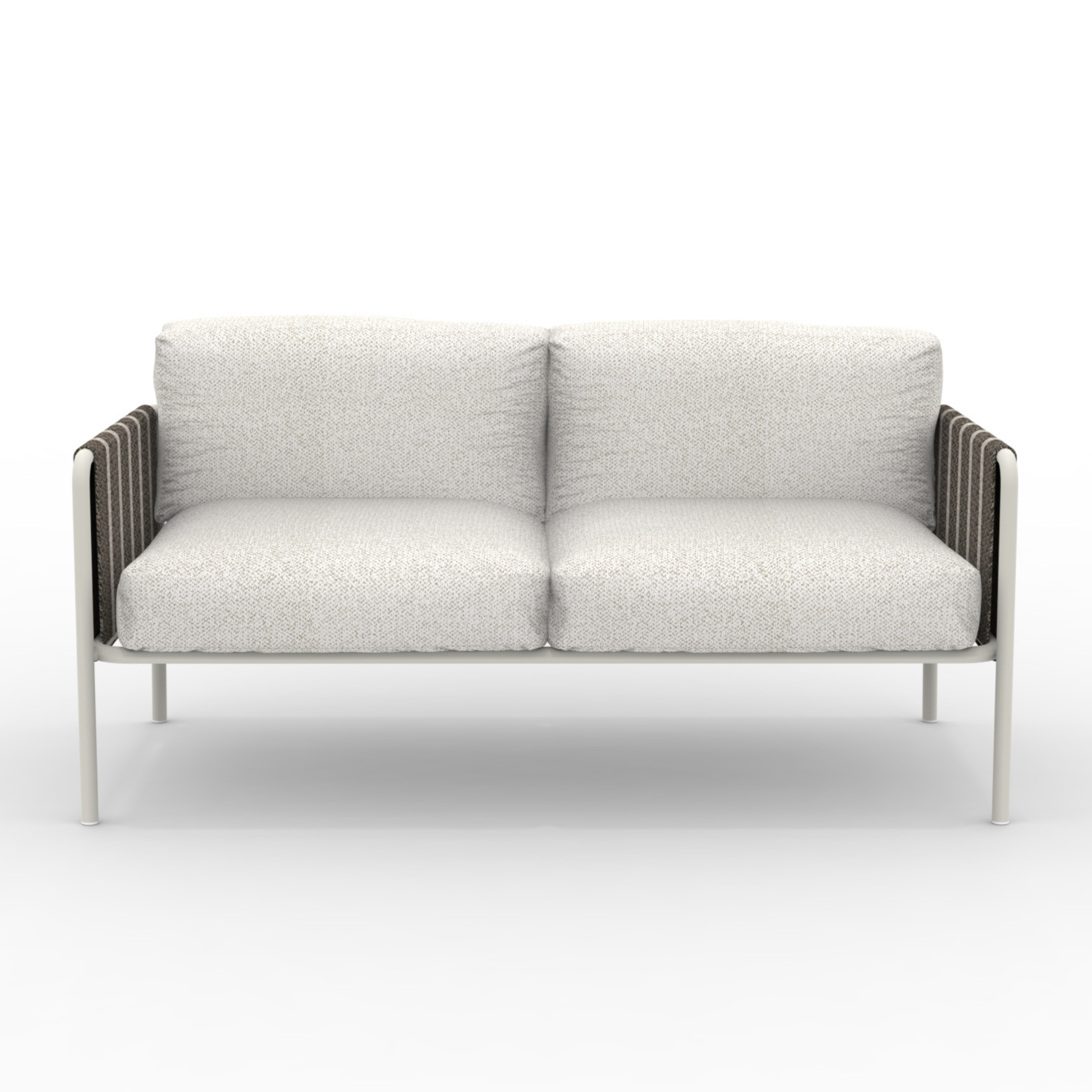 "Hamptons" metal sofa upholstered with cushions, 80x84 cm.