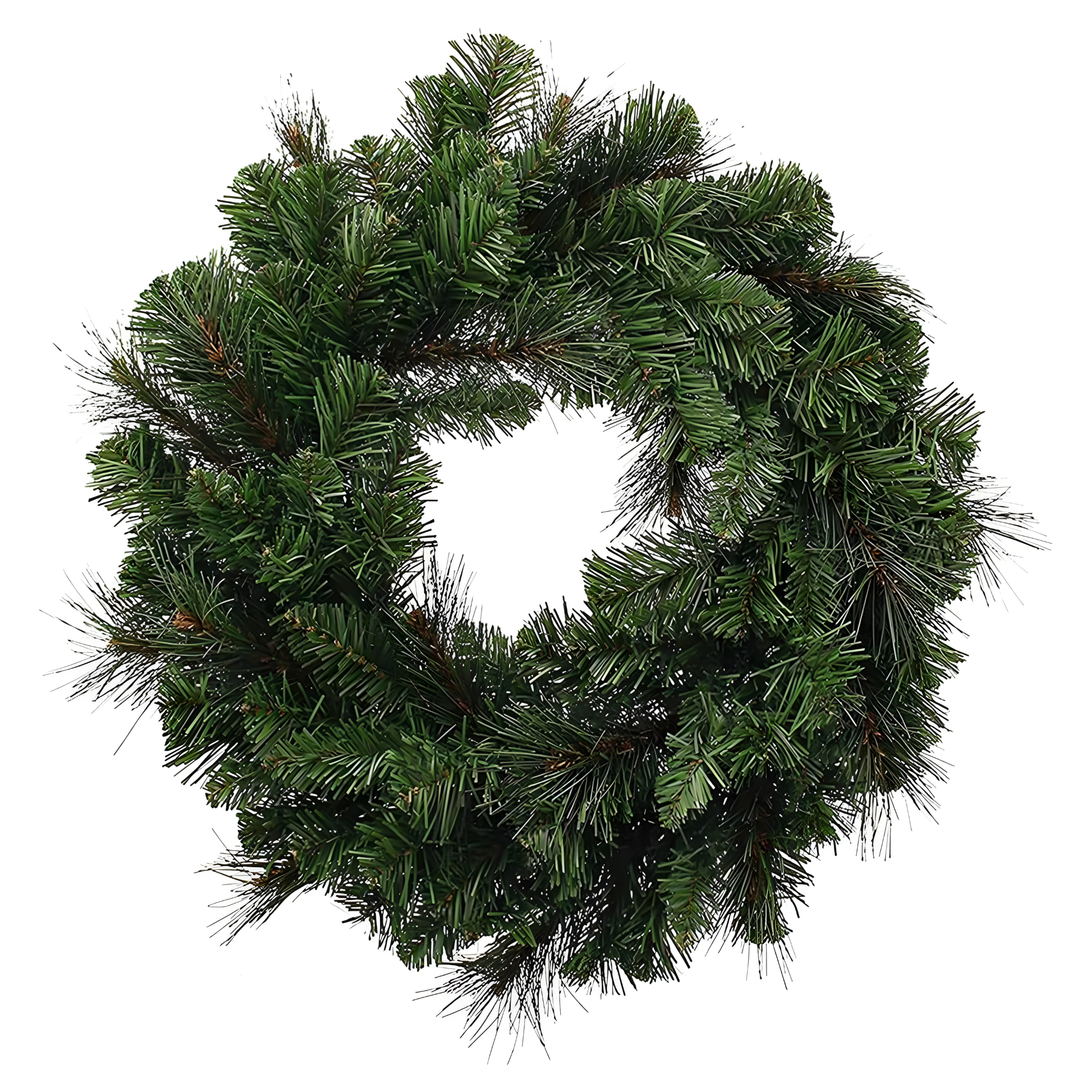 "Jolly" PP door wreath with pine needle effect, Christmas decoration wreath