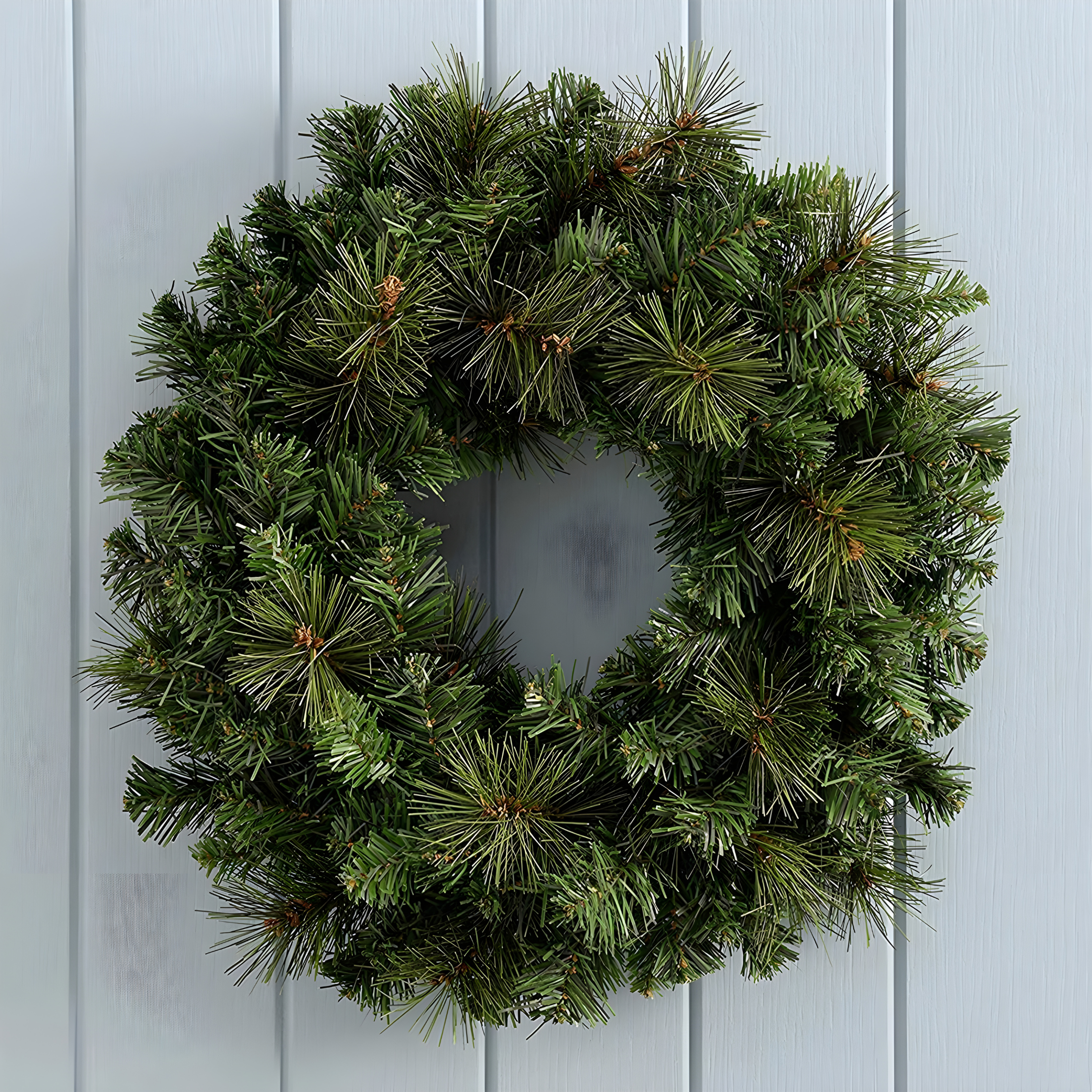 "Jolly" PP door wreath with pine needle effect, Christmas decoration wreath