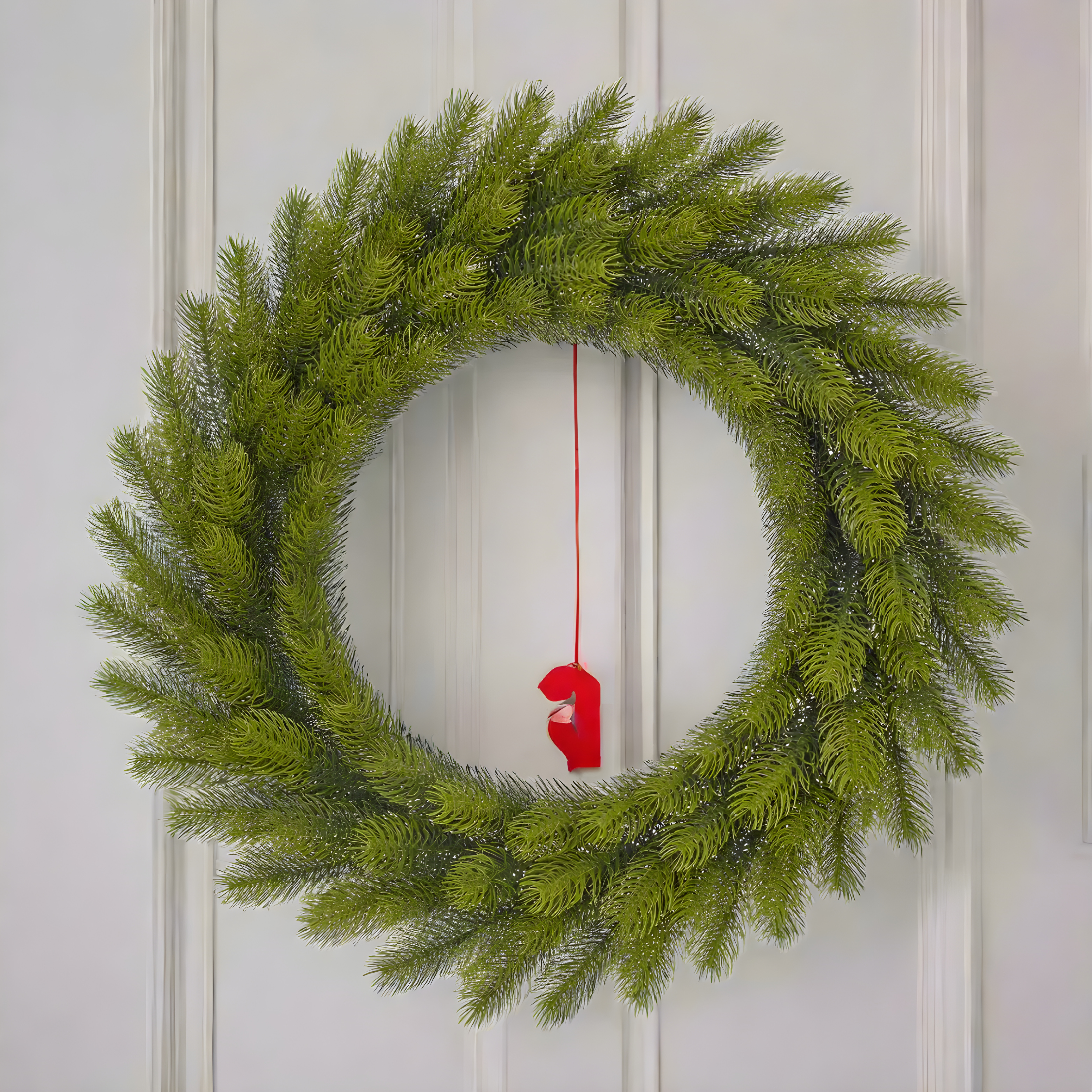 Round wreath Christmas garland "Jingle" in PE 100% Real Touch Ø 45 cm