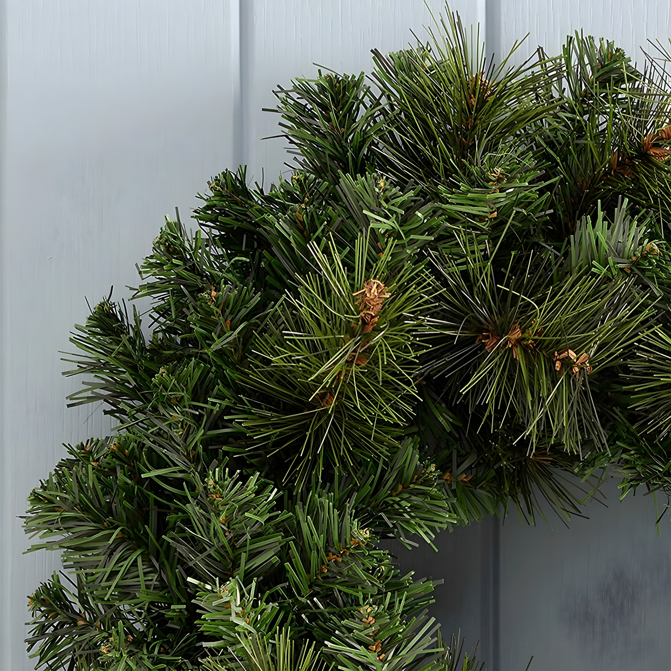 "Jolly" PP door wreath with pine needle effect, Christmas decoration wreath