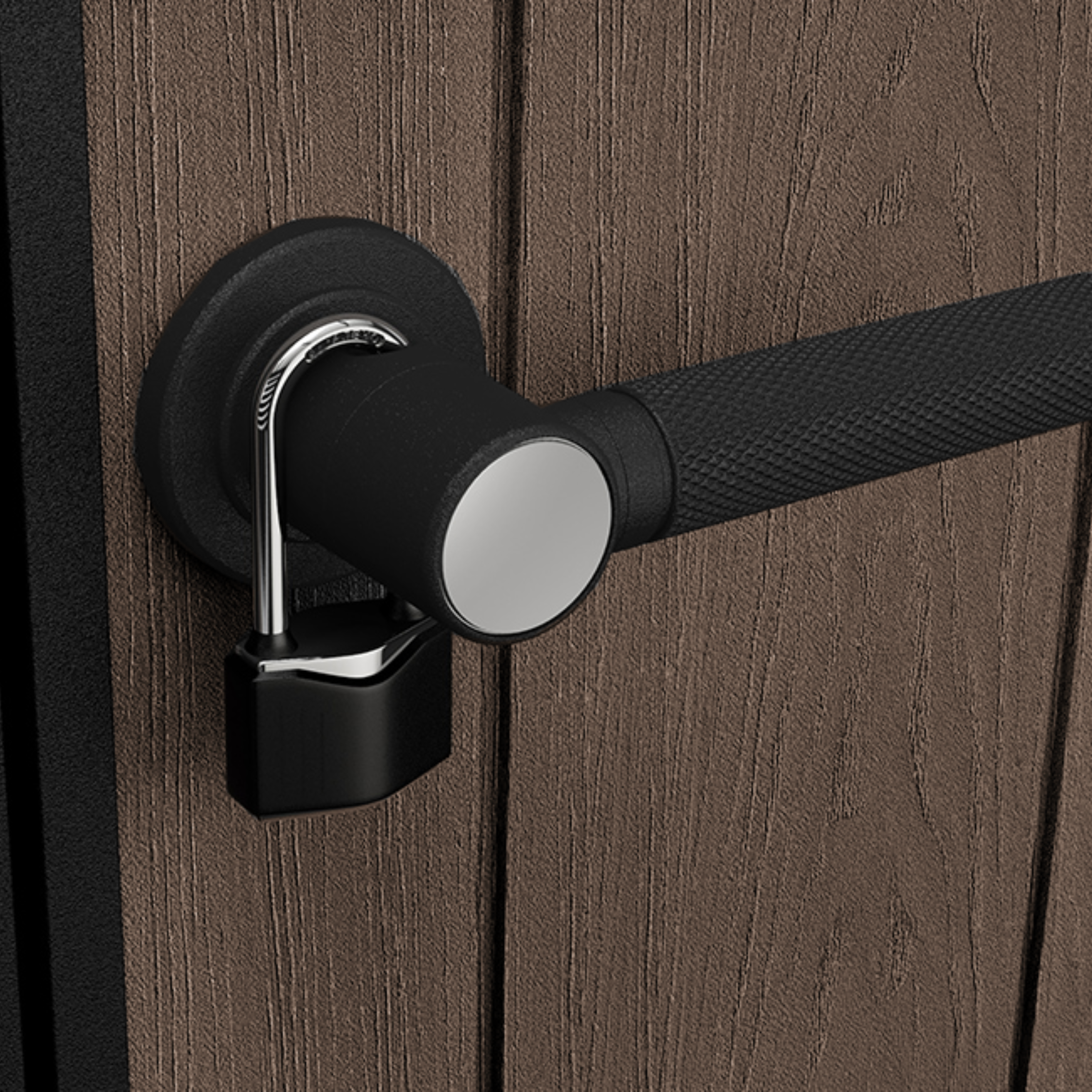 Garden shed "Nido Plus 757/775" evotech brown with double assembly option