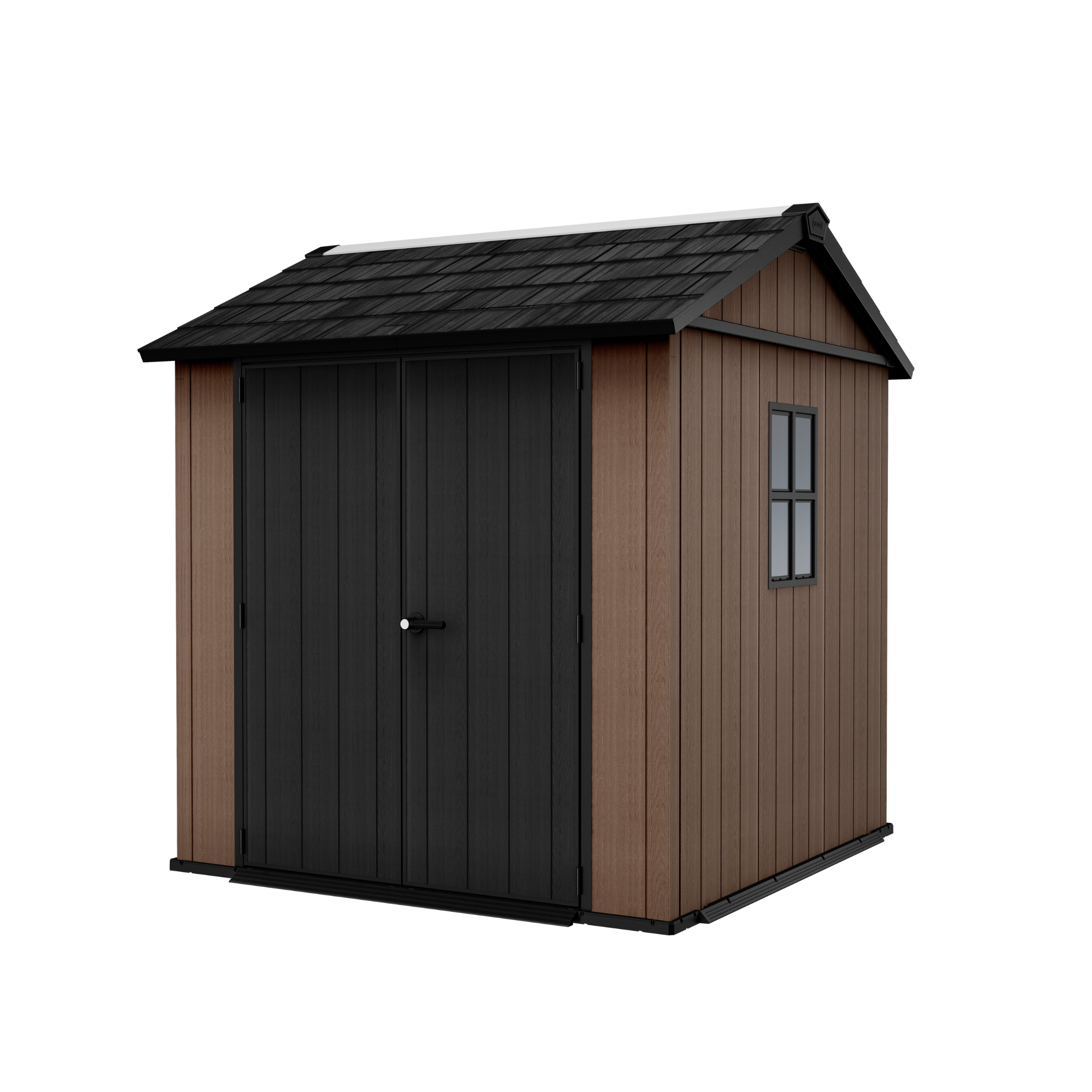 Garden shed "Nido Plus 757/775" evotech brown with double assembly option