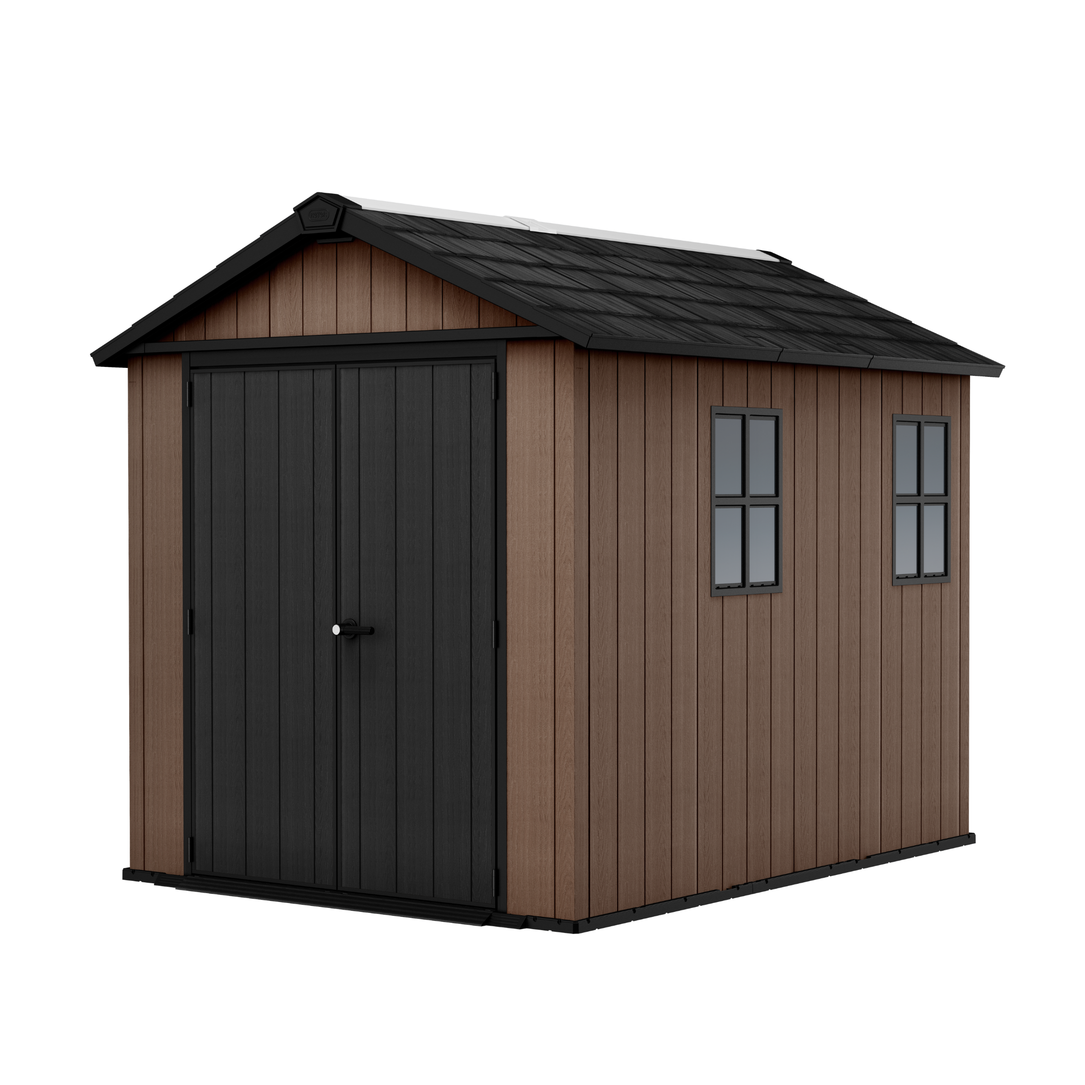 Garden shed "Nido Plus 759/975" evotech brown with double assembly option