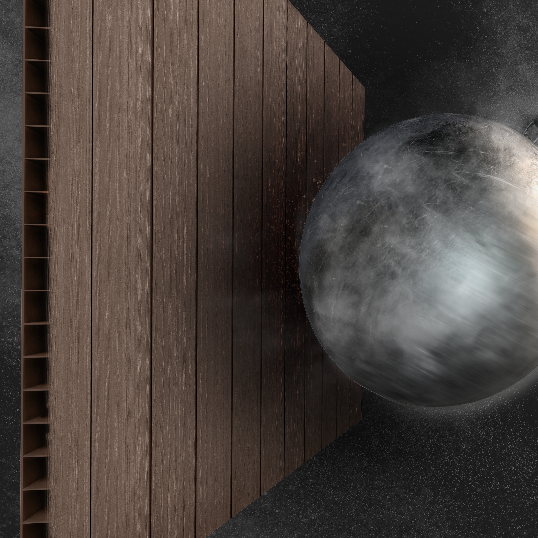 Evotech "Nido Plus 7515/1575" garden shed in brown with two mounting options