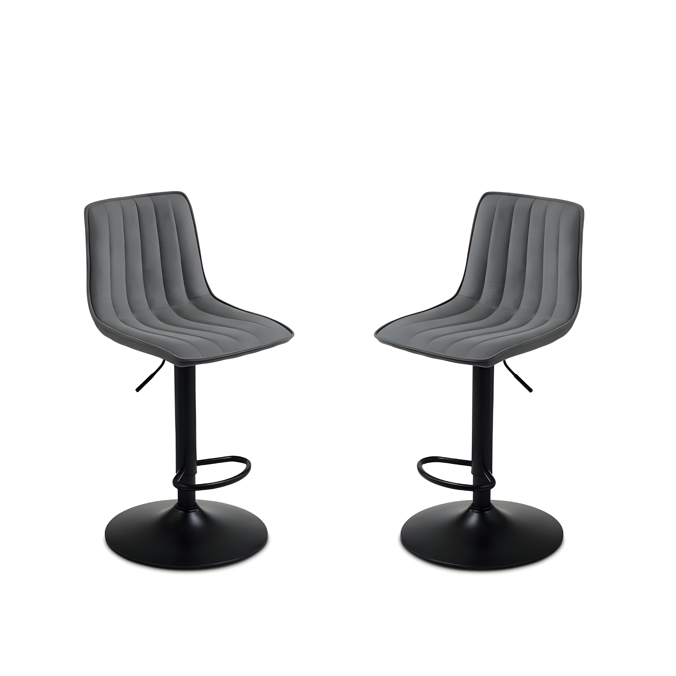 Set of "Palmer" padded fabric stools, 45x45 cm, 91h