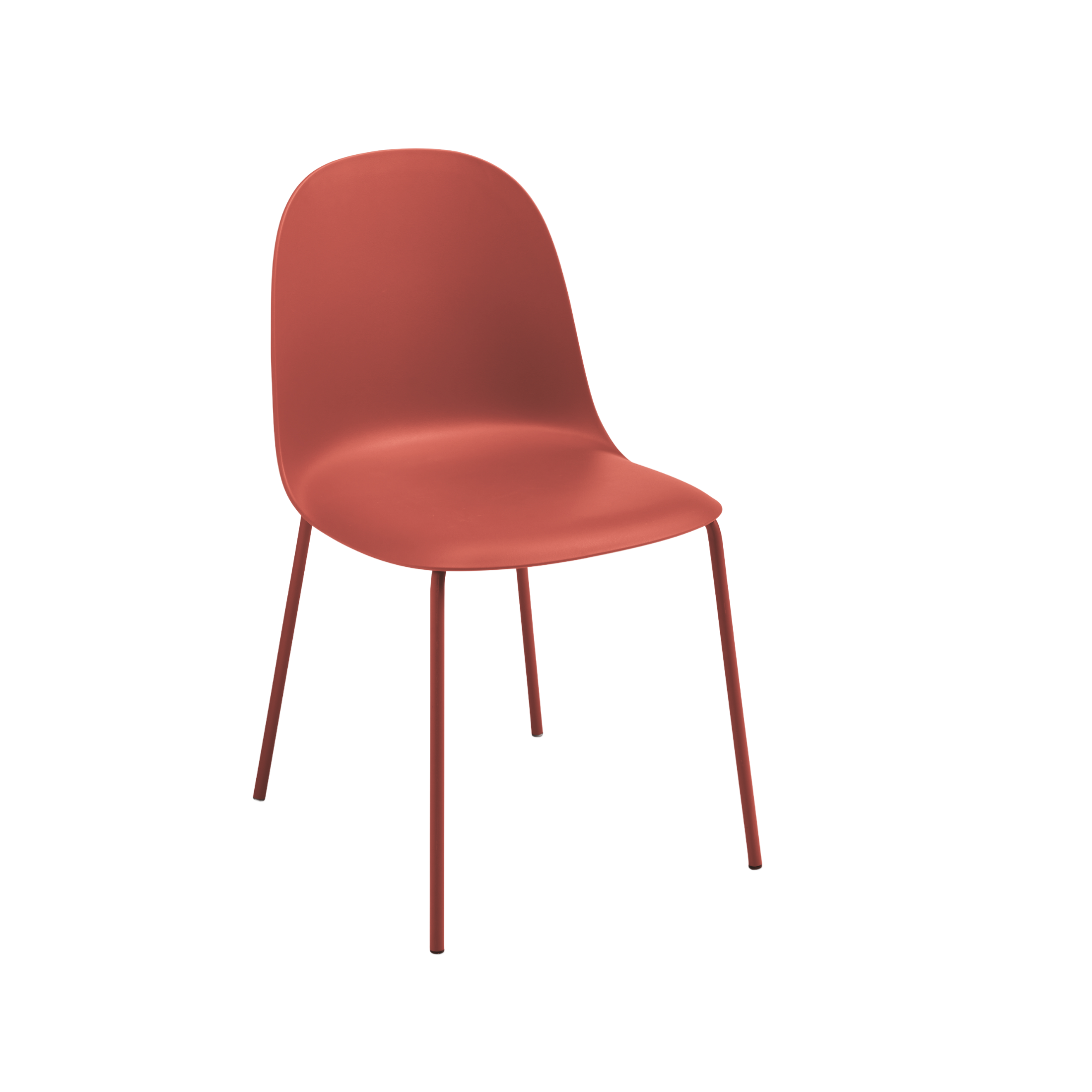 "Leandro" dining chair set in polypropylene with metal frame, 45x50 cm, 82h