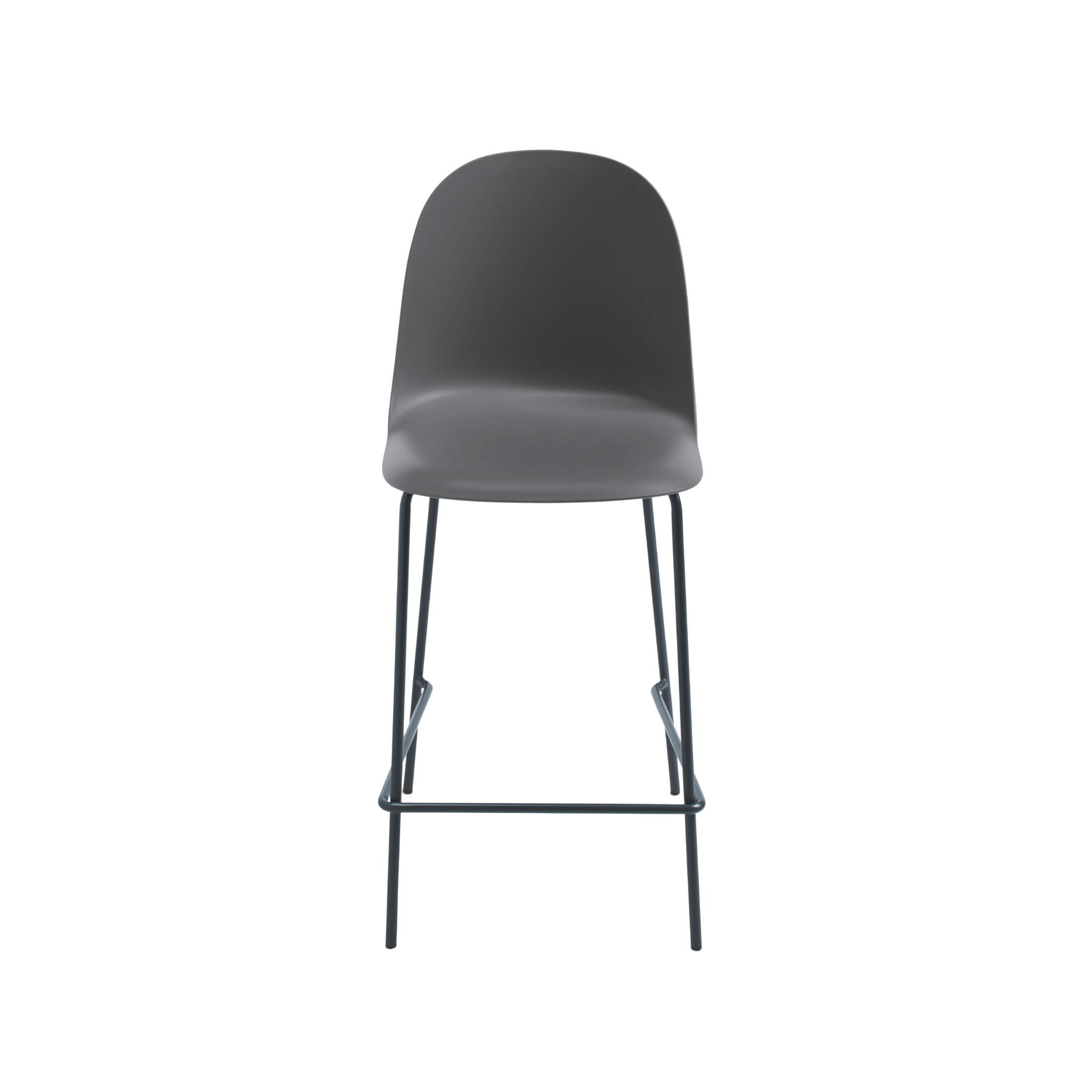 Set of modern "Leandro" stools in polypropylene with metal frame, 45x49 cm, 100 cm high.