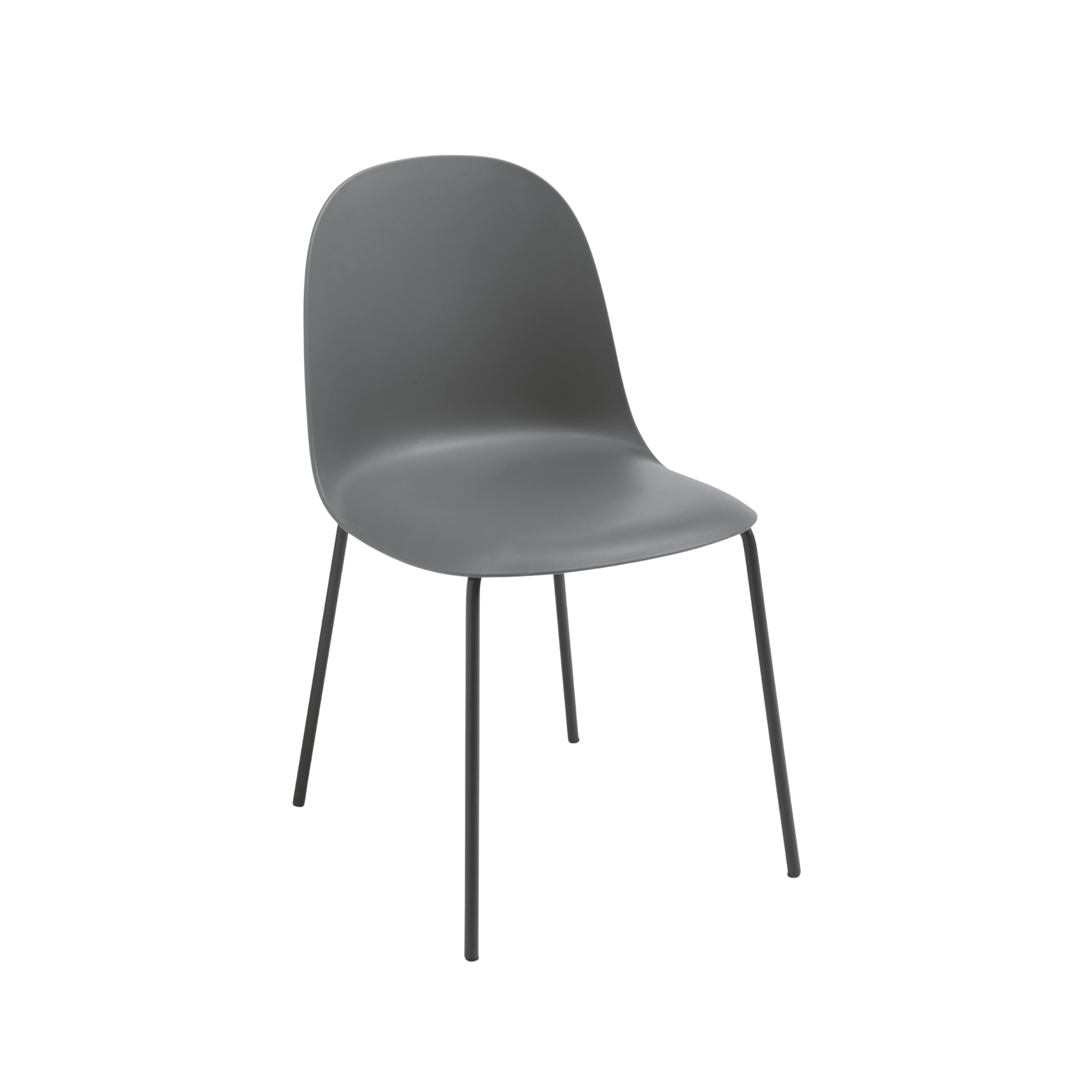 "Leandro" dining chair set in polypropylene with metal frame, 45x50 cm, 82h