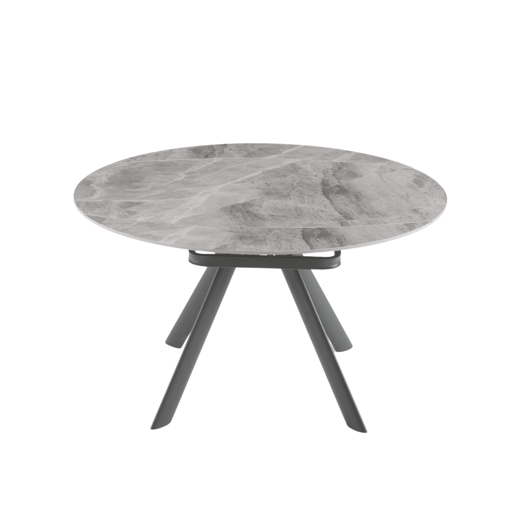 Extendable "Lena" marble-effect table with swivel top, 135x87 cm, 78h