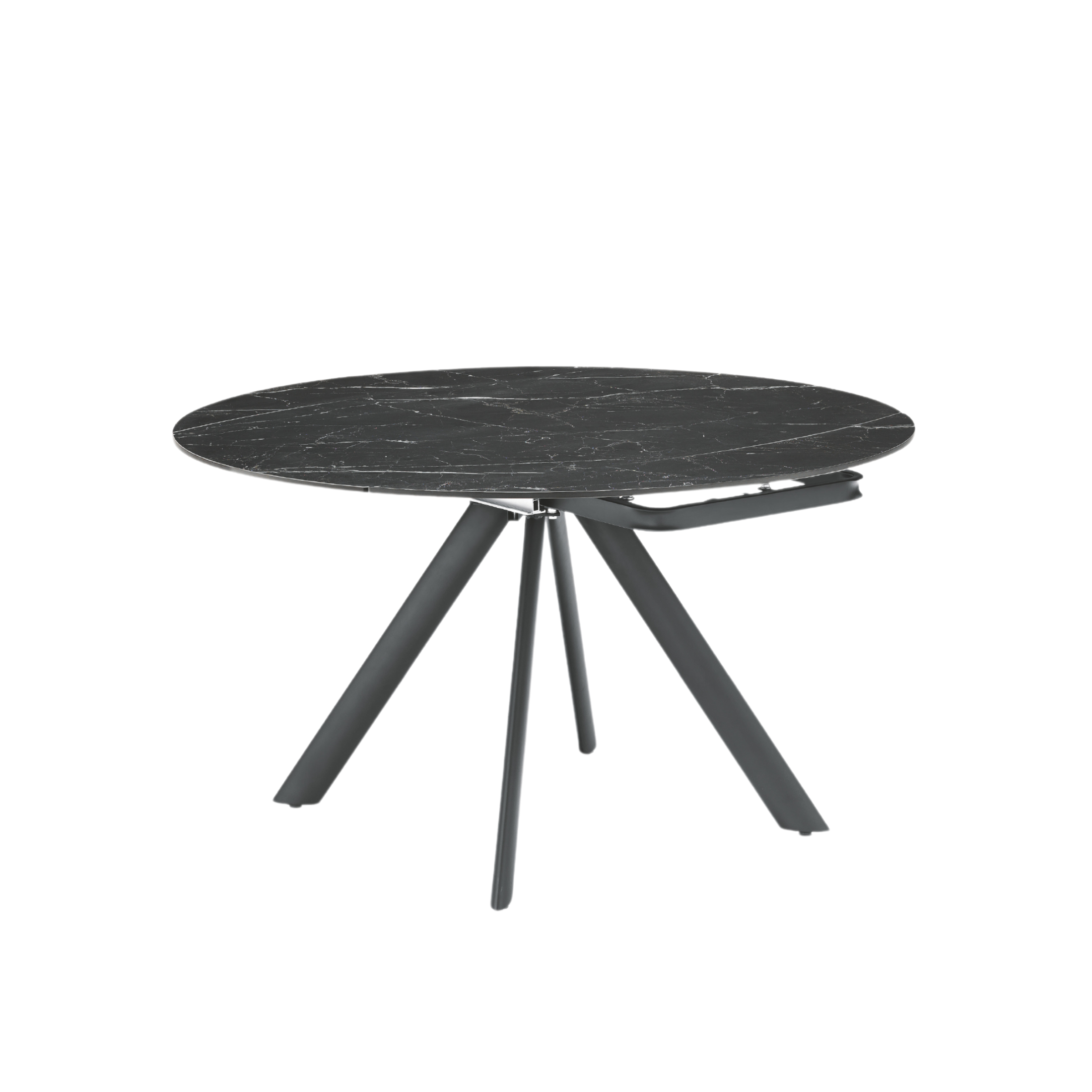 Extendable "Lena" marble-effect table with swivel top, 135x87 cm, 78h