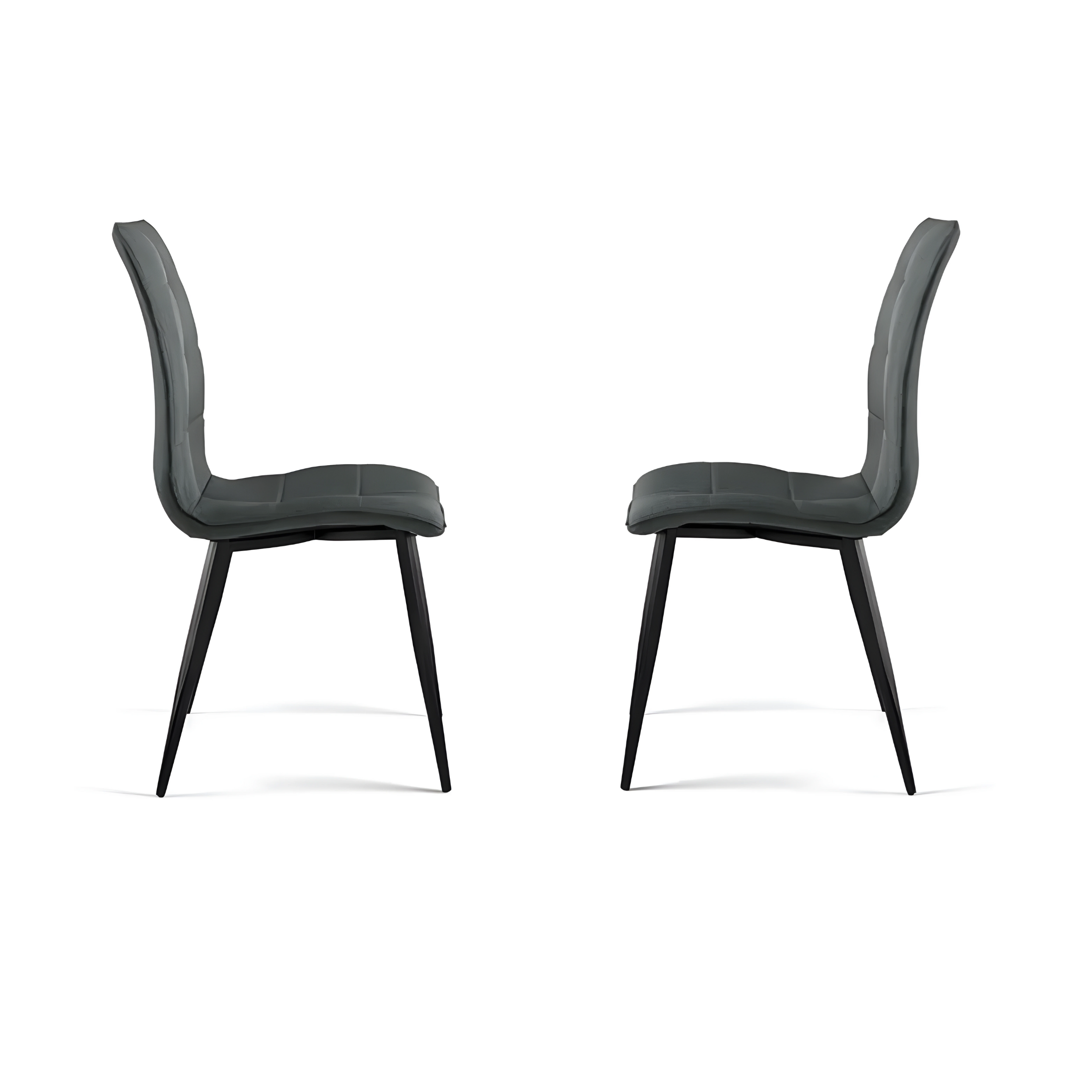 Set of "Arper" dining chairs in fabric with metal base cm 43x58 96h