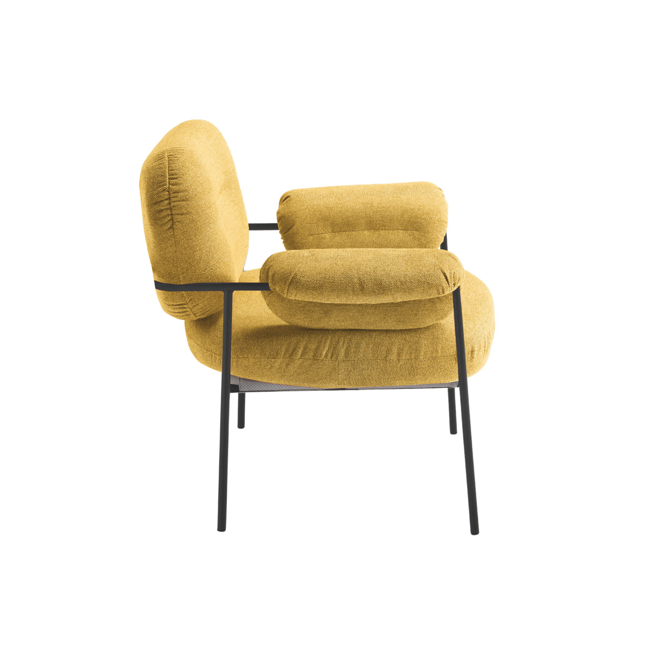 Modern fabric armchair "Lumisera" with metal frame 80x79 cm 75h