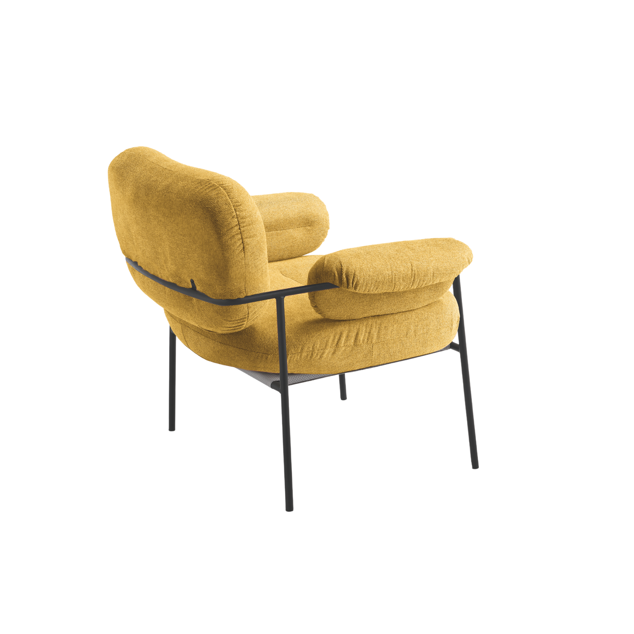 Modern fabric armchair "Lumisera" with metal frame 80x79 cm 75h