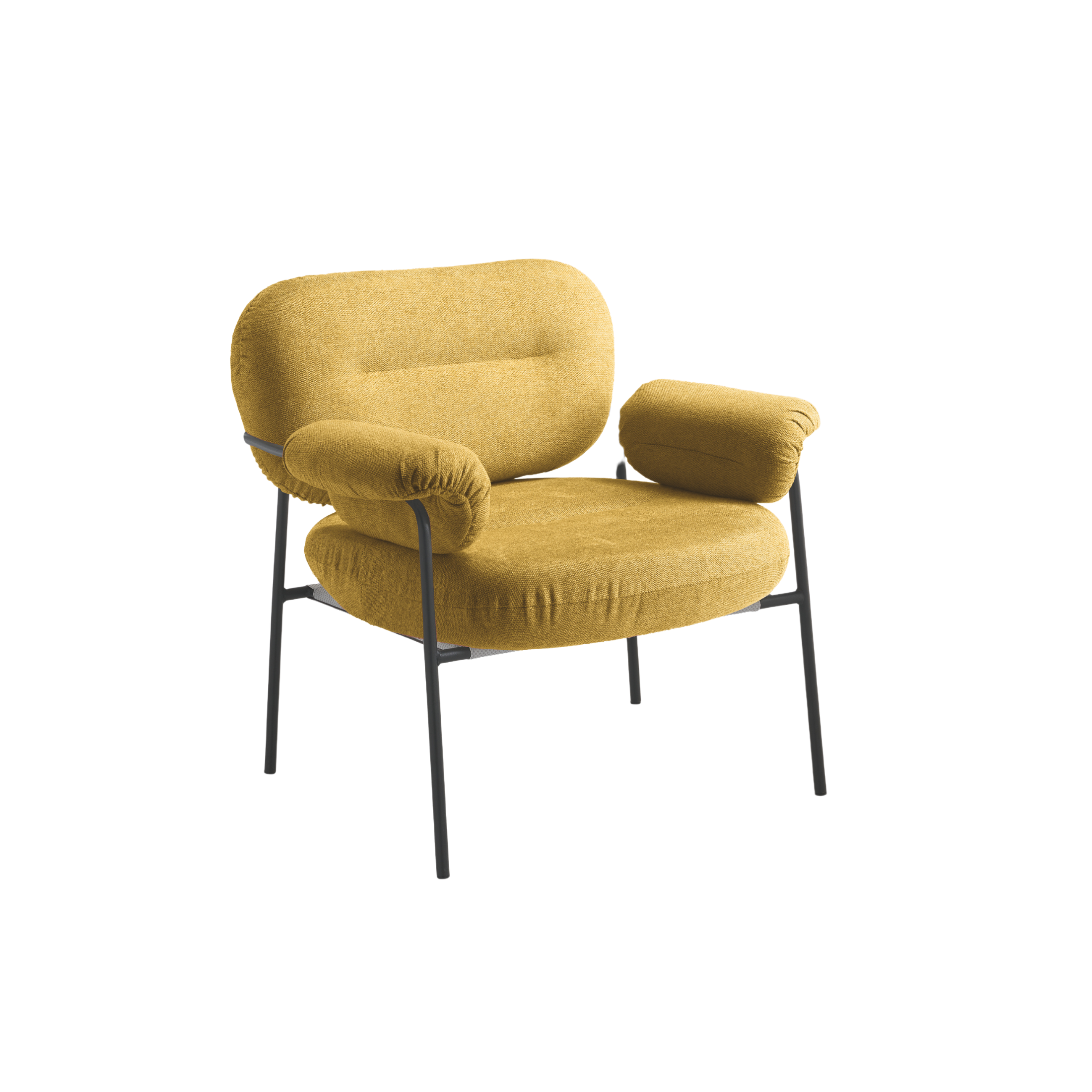 Modern fabric armchair "Lumisera" with metal frame 80x79 cm 75h
