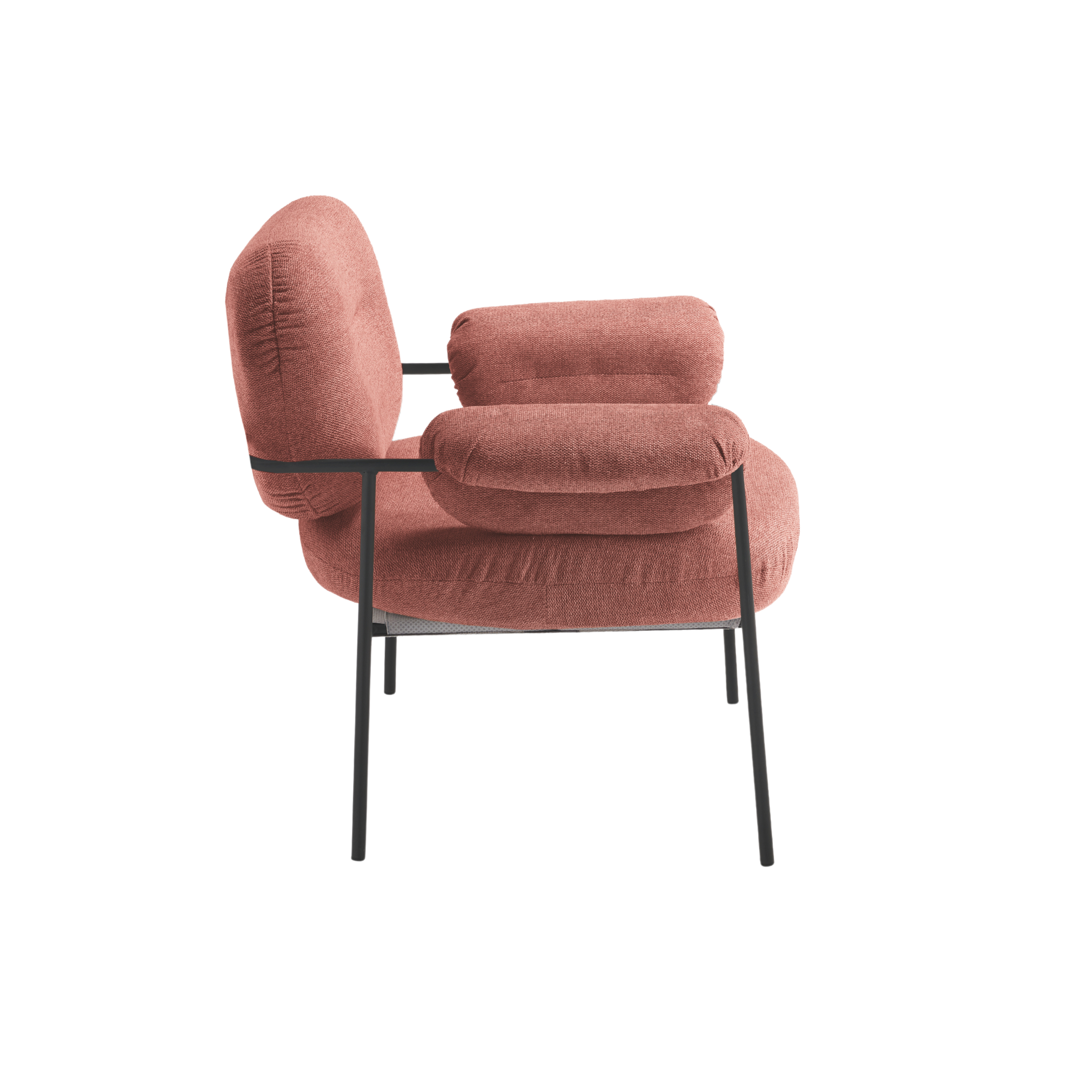 Modern fabric armchair "Lumisera" with metal frame 80x79 cm 75h