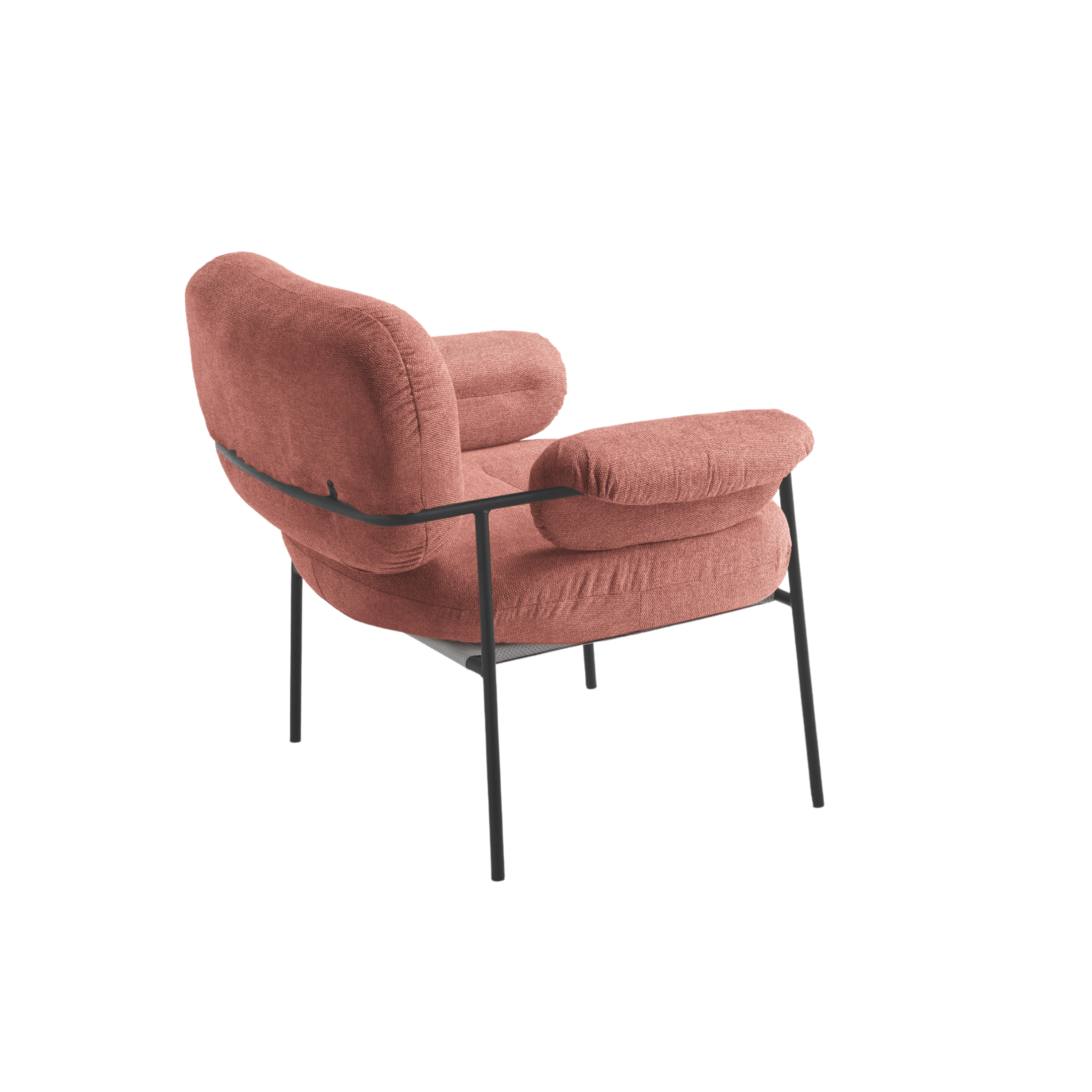 Modern fabric armchair "Lumisera" with metal frame 80x79 cm 75h
