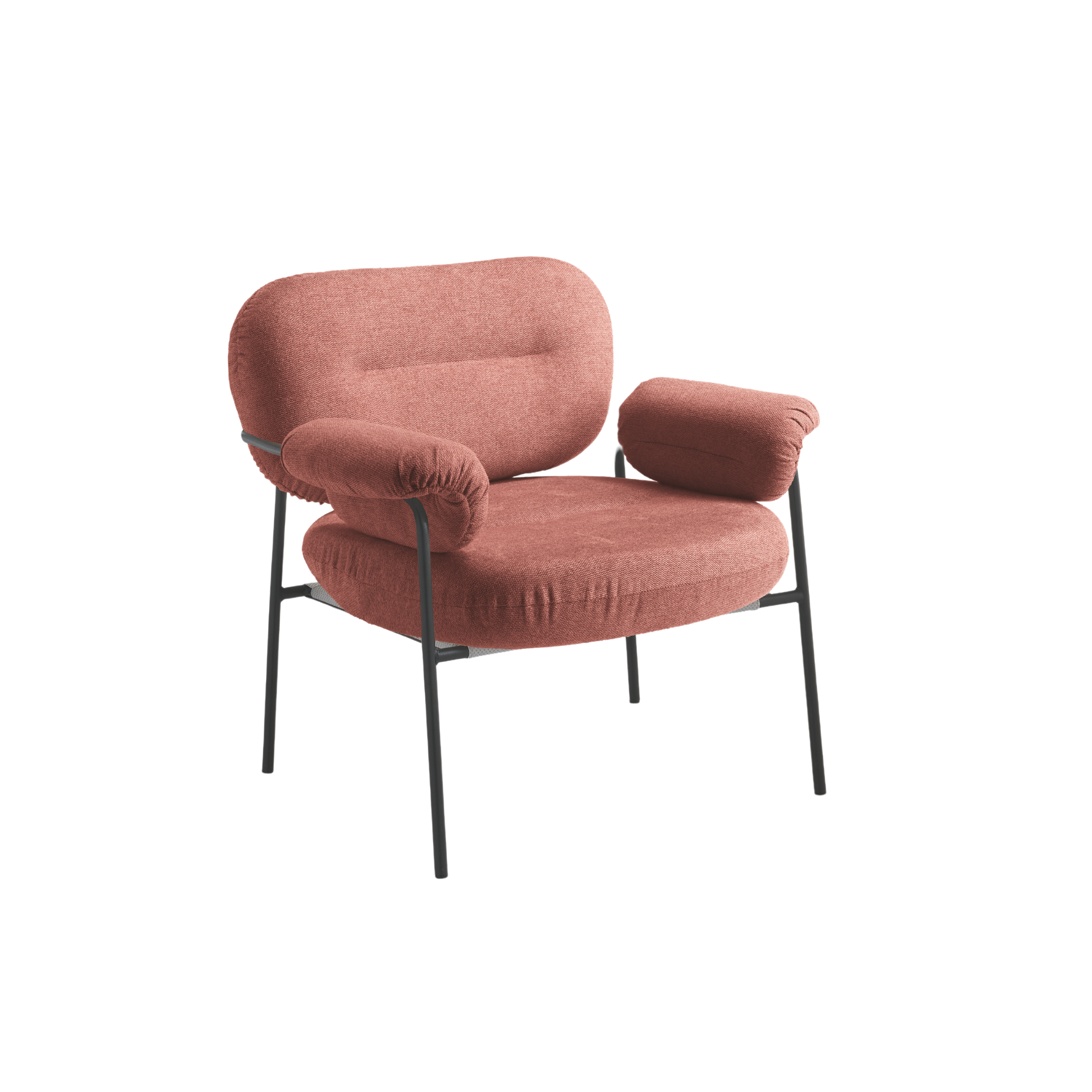 Modern fabric armchair "Lumisera" with metal frame 80x79 cm 75h