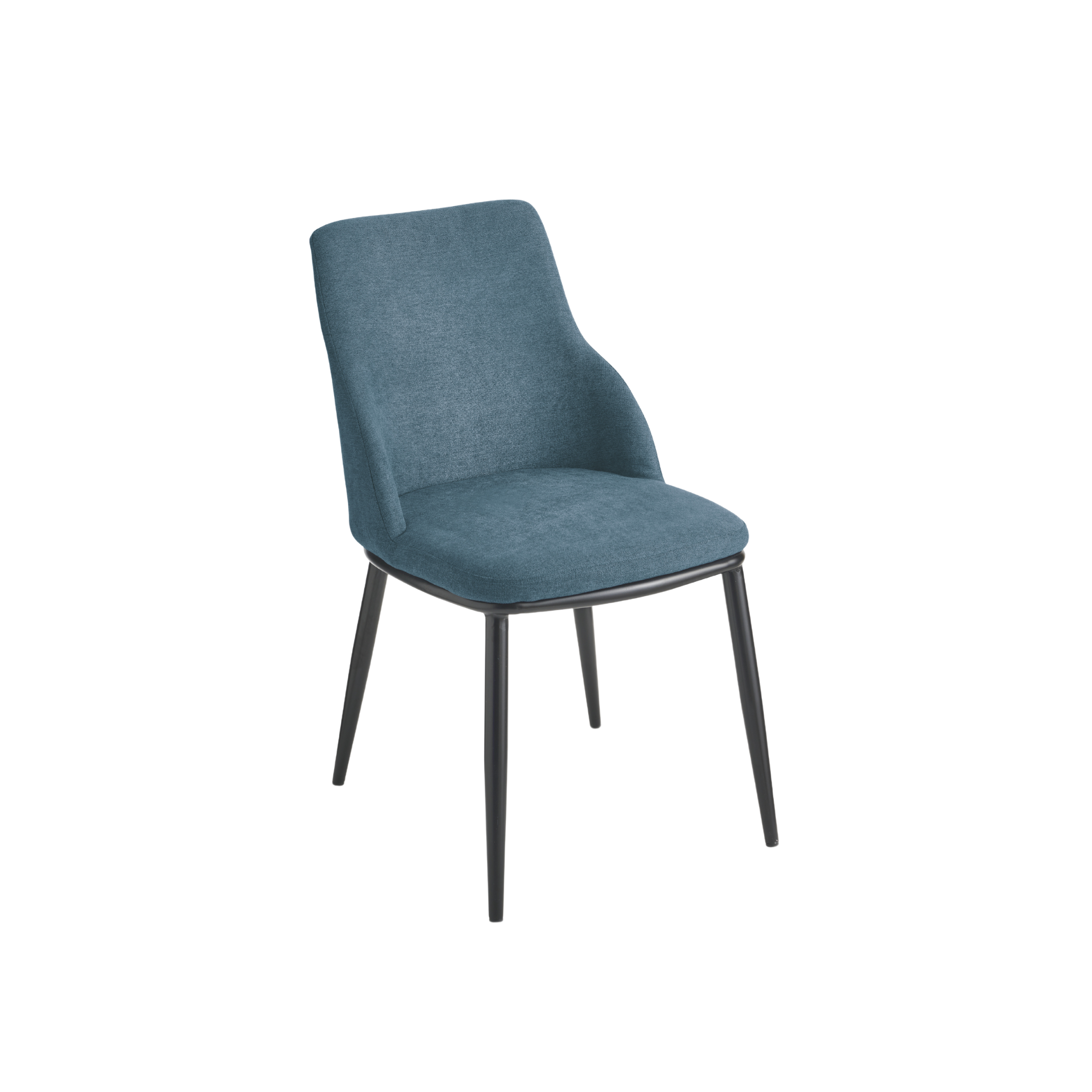 Set of "Malvina" fabric dining chairs with metal frame, 48x62 cm, 85 cm high