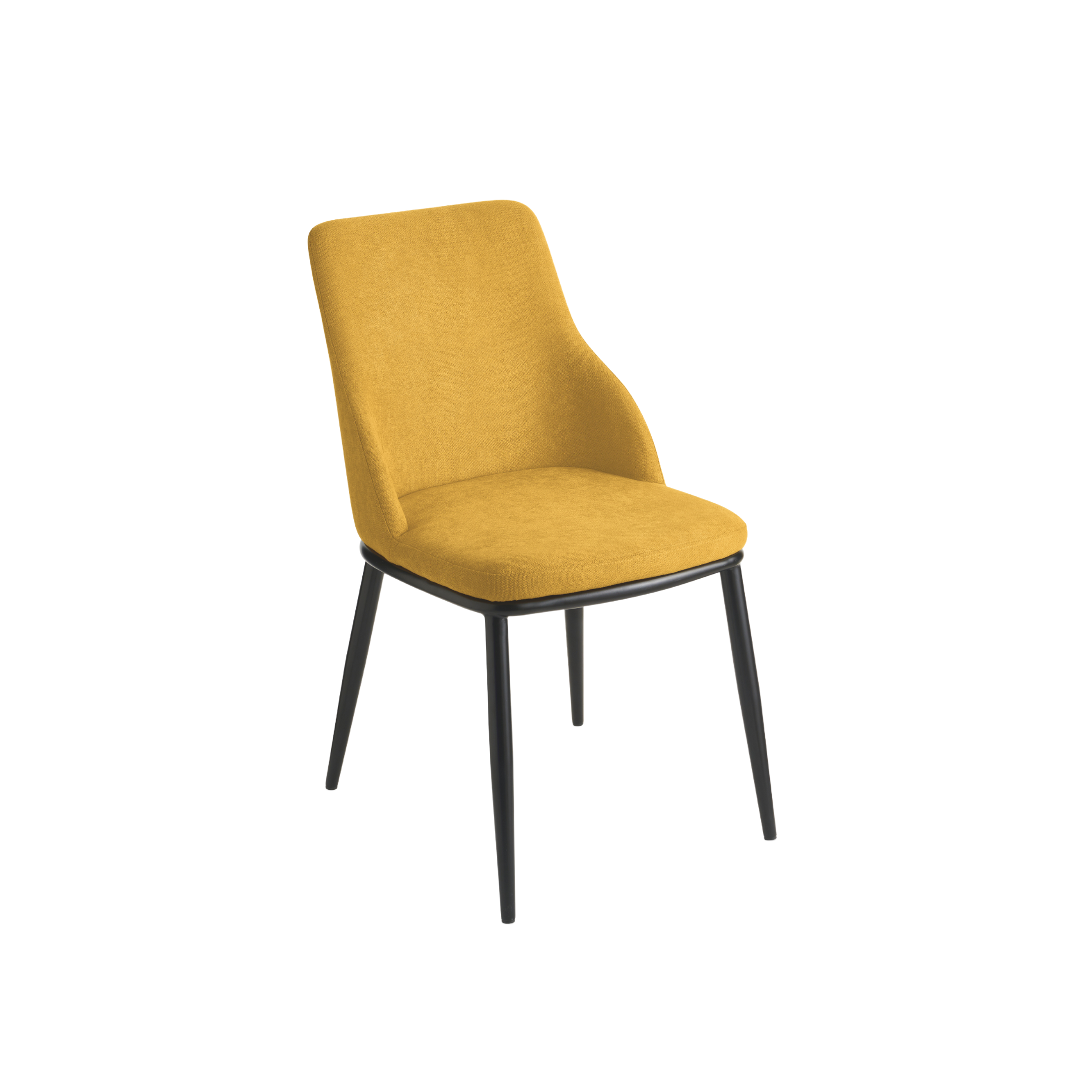 Set of "Malvina" fabric dining chairs with metal frame, 48x62 cm, 85 cm high