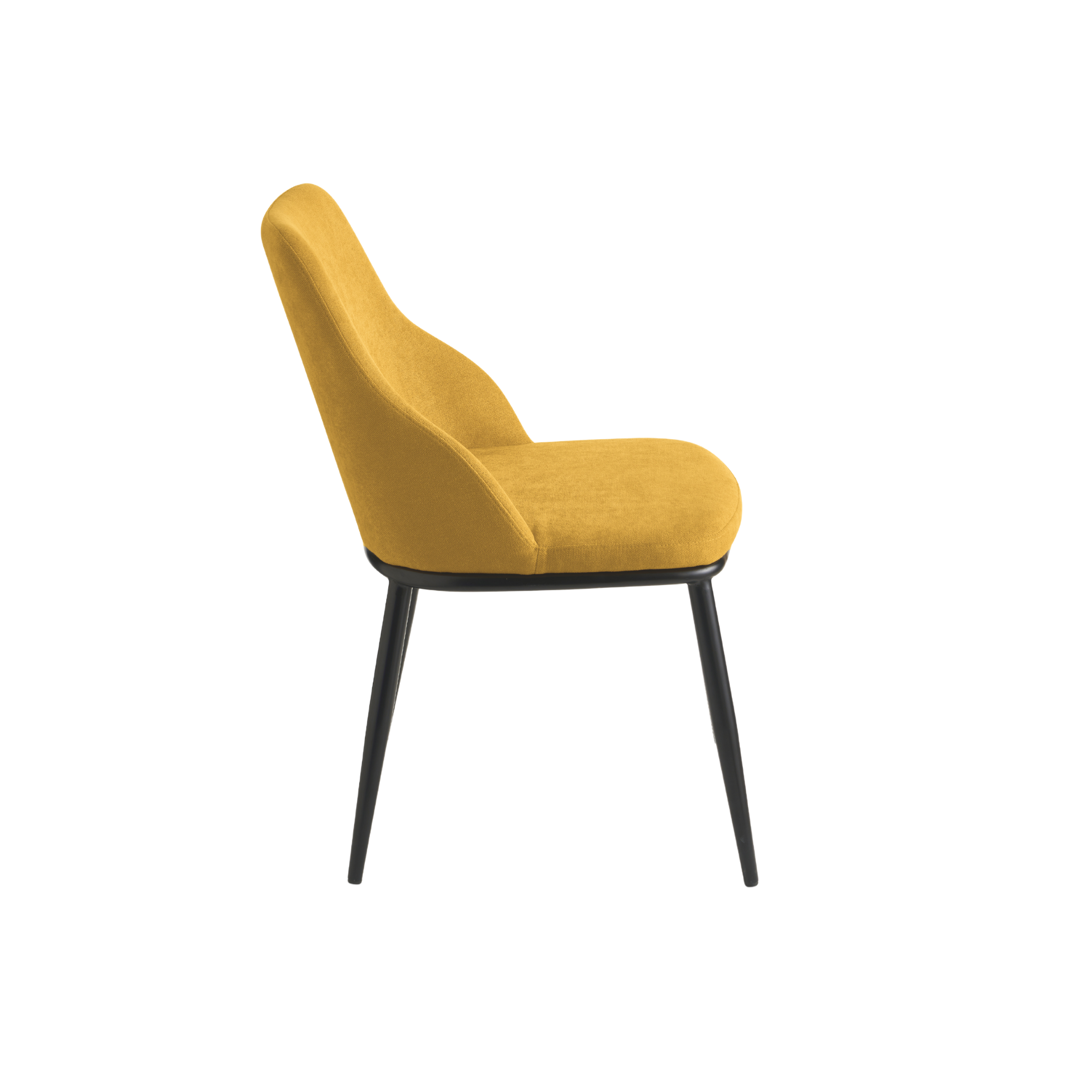 Set of "Malvina" fabric dining chairs with metal frame, 48x62 cm, 85 cm high